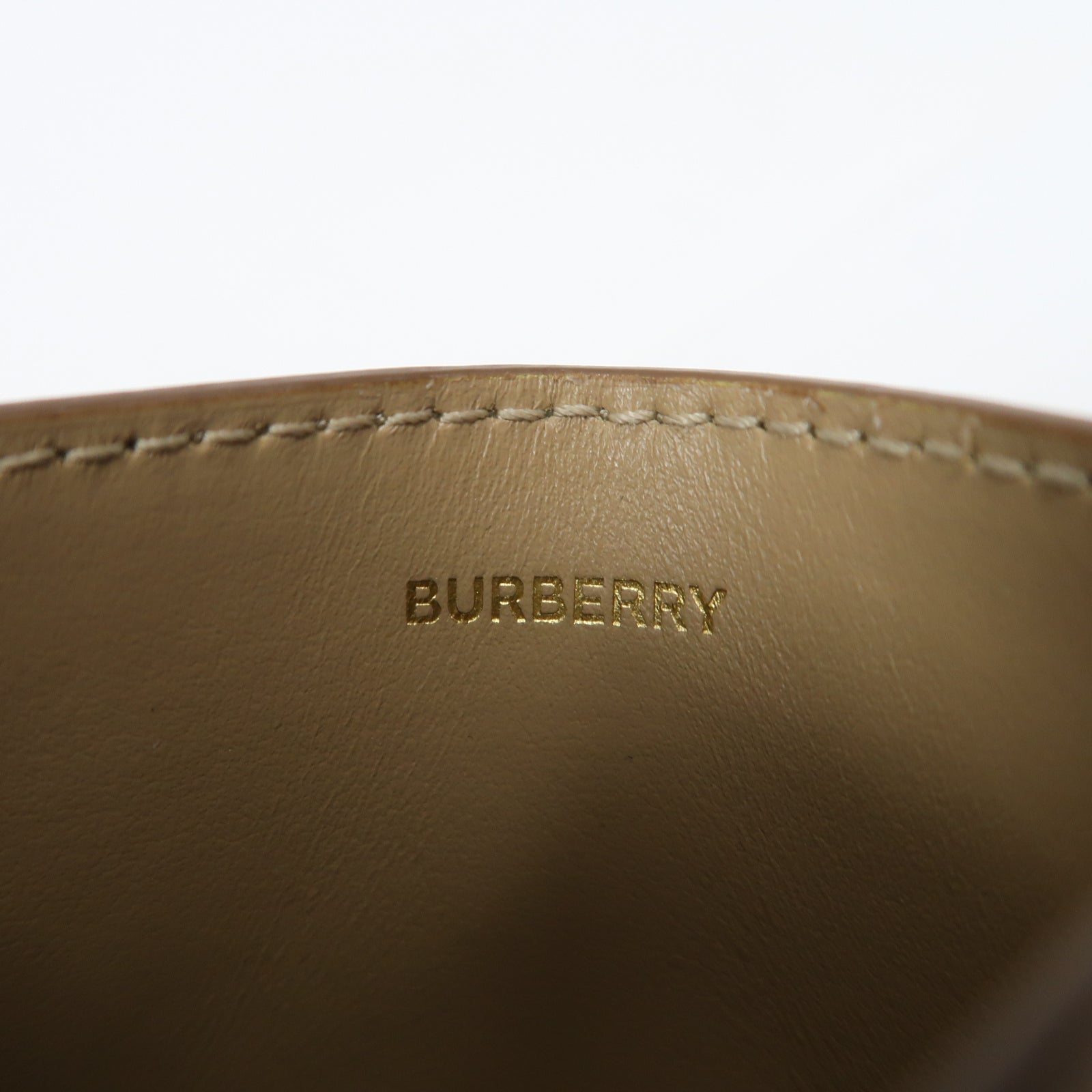 BURBERRY 牛皮皮革Card Case金扣卡片套啡色