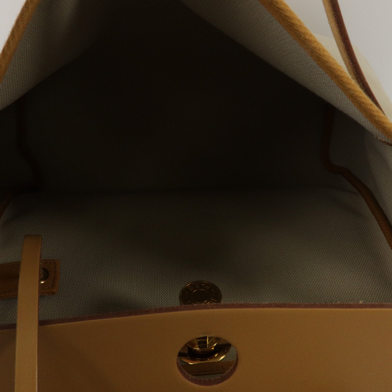 HERMES 帆布Herbag PM手挽肩背兩用袋Fauve