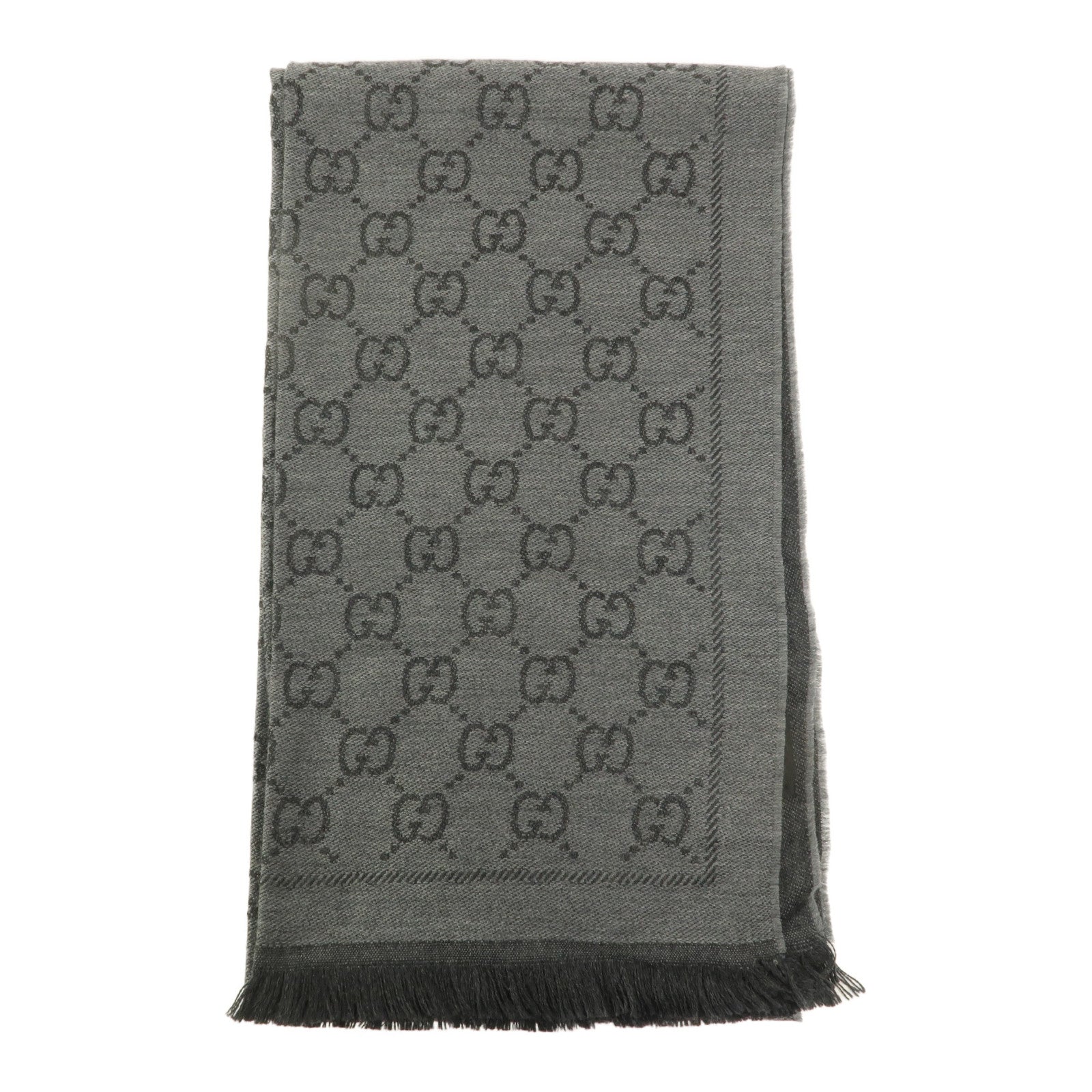 GUCCI 羊毛GG Jacquard Scarf 48X180cm圍巾