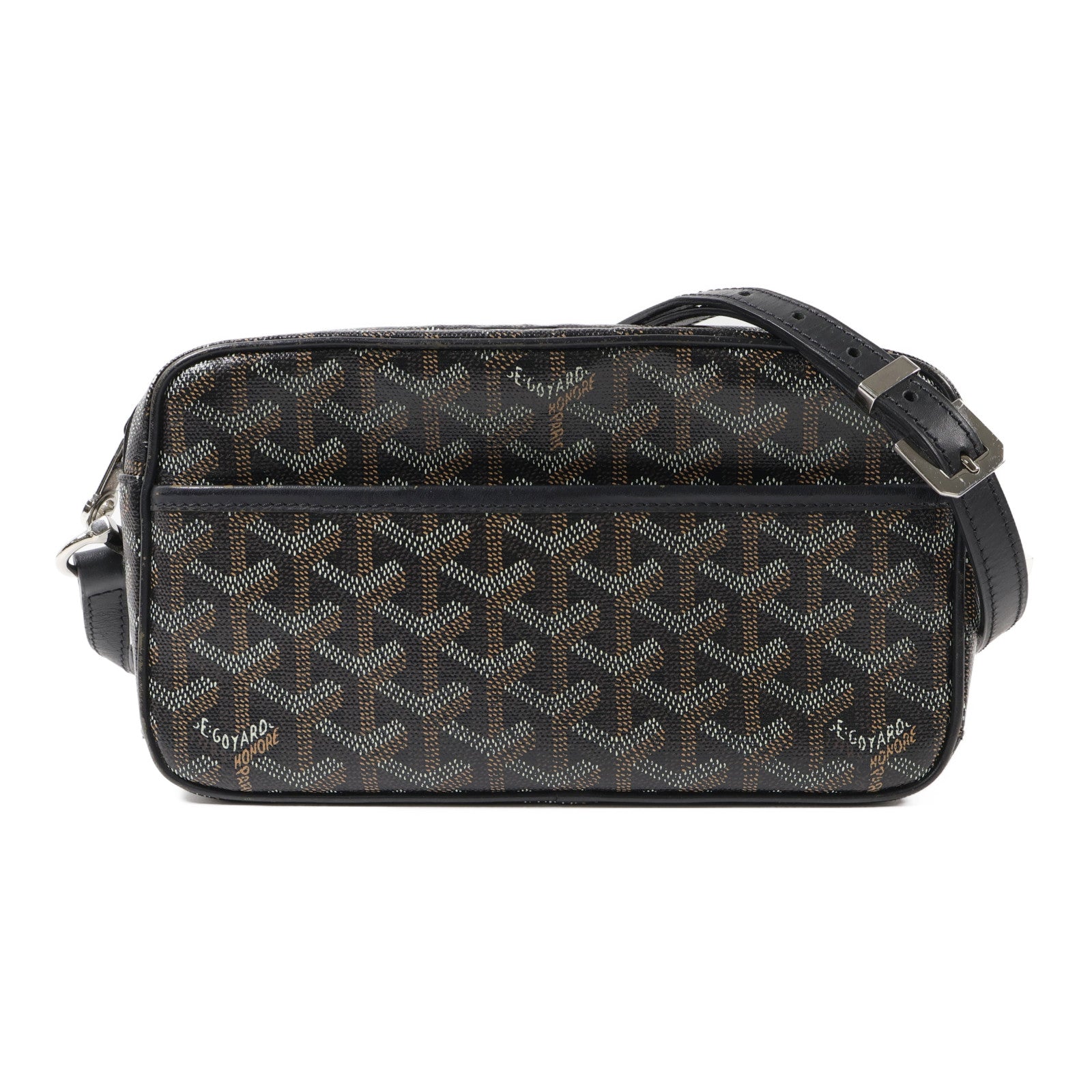 GOYARD 塗層帆布Cap-Vert PM銀扣肩背袋