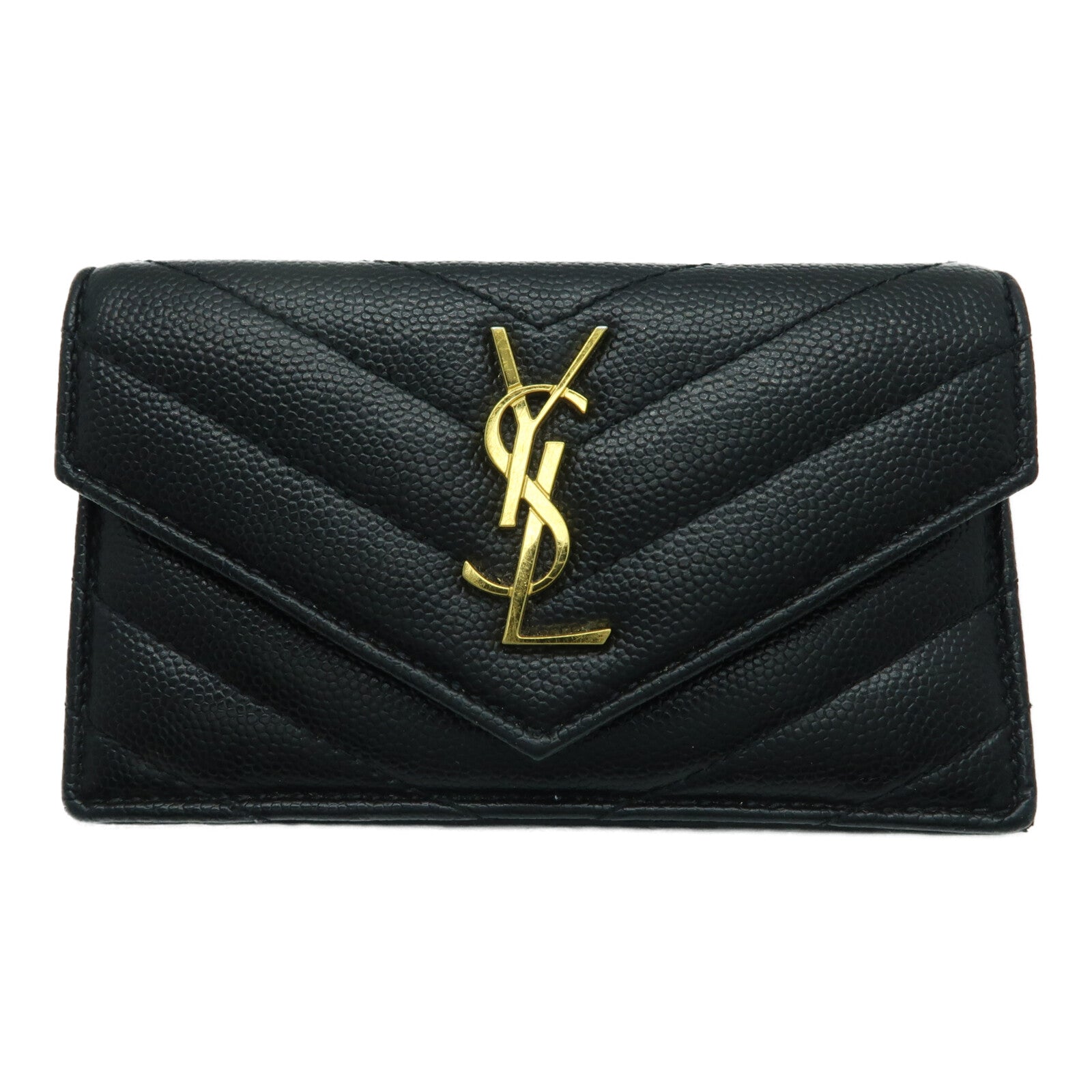 SAINT LAURENT 牛皮皮革Card case金扣卡片套