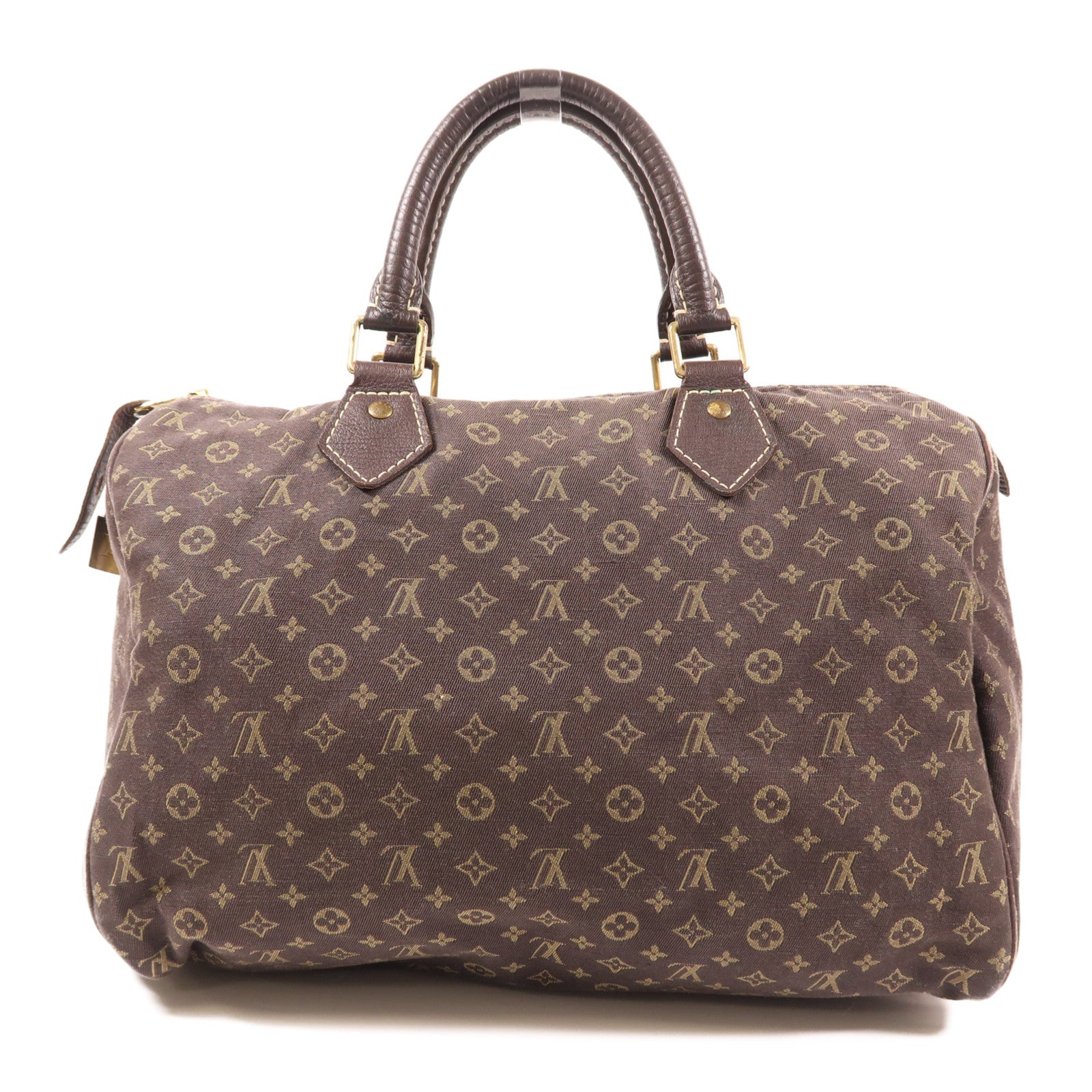 LOUIS VUITTON LV GHW Speedy 30 Handbag M95224 Monogram Mini Lin Brown
