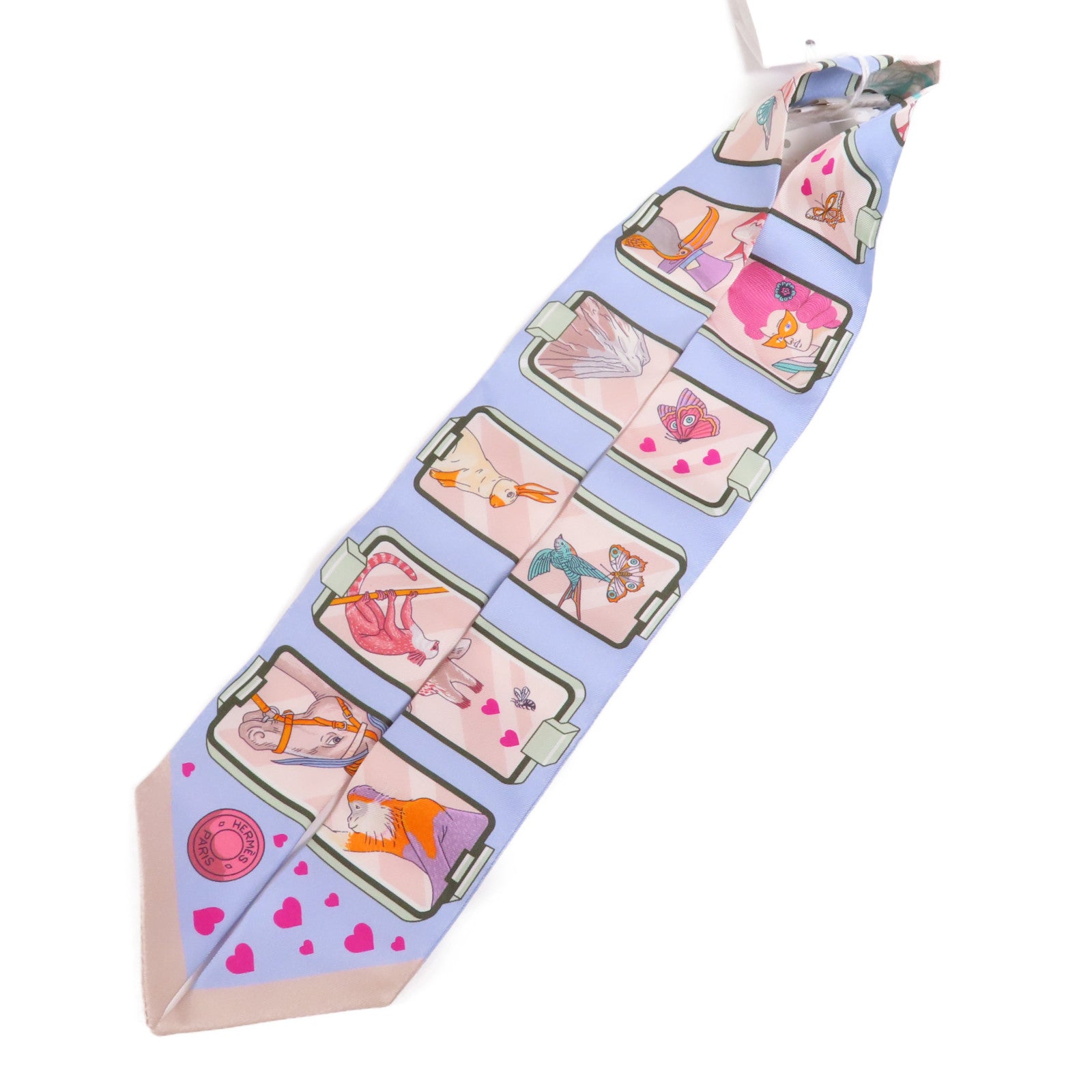 HERMES 絲質Twilly絲巾