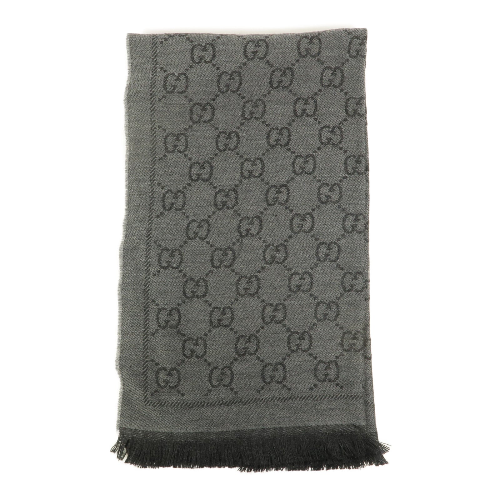 GUCCI 羊毛GG Jacquard Scarf 48X180cm圍巾
