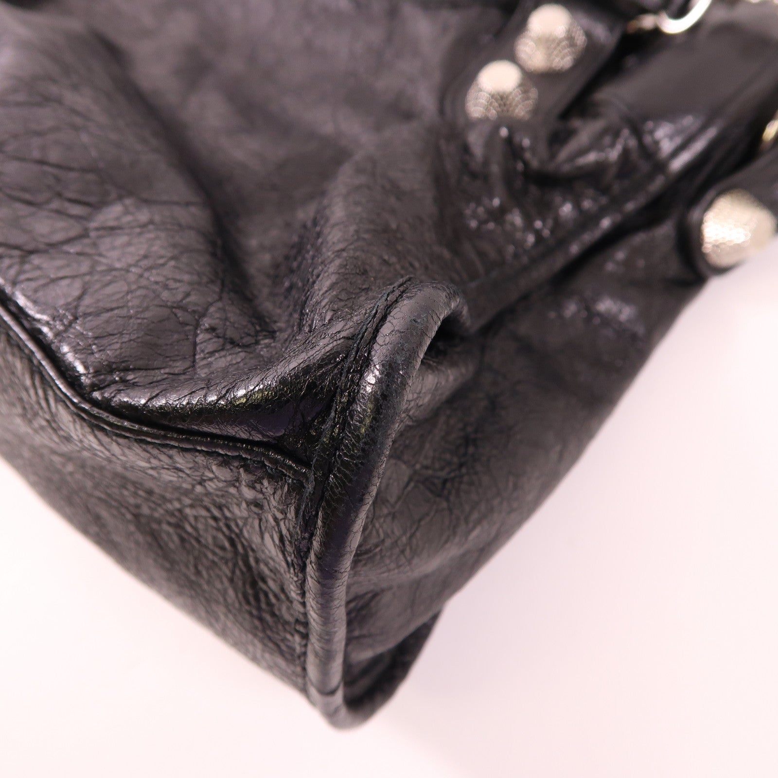 BALENCIAGA 羊皮皮革Giant City銀扣手挽肩背兩用袋