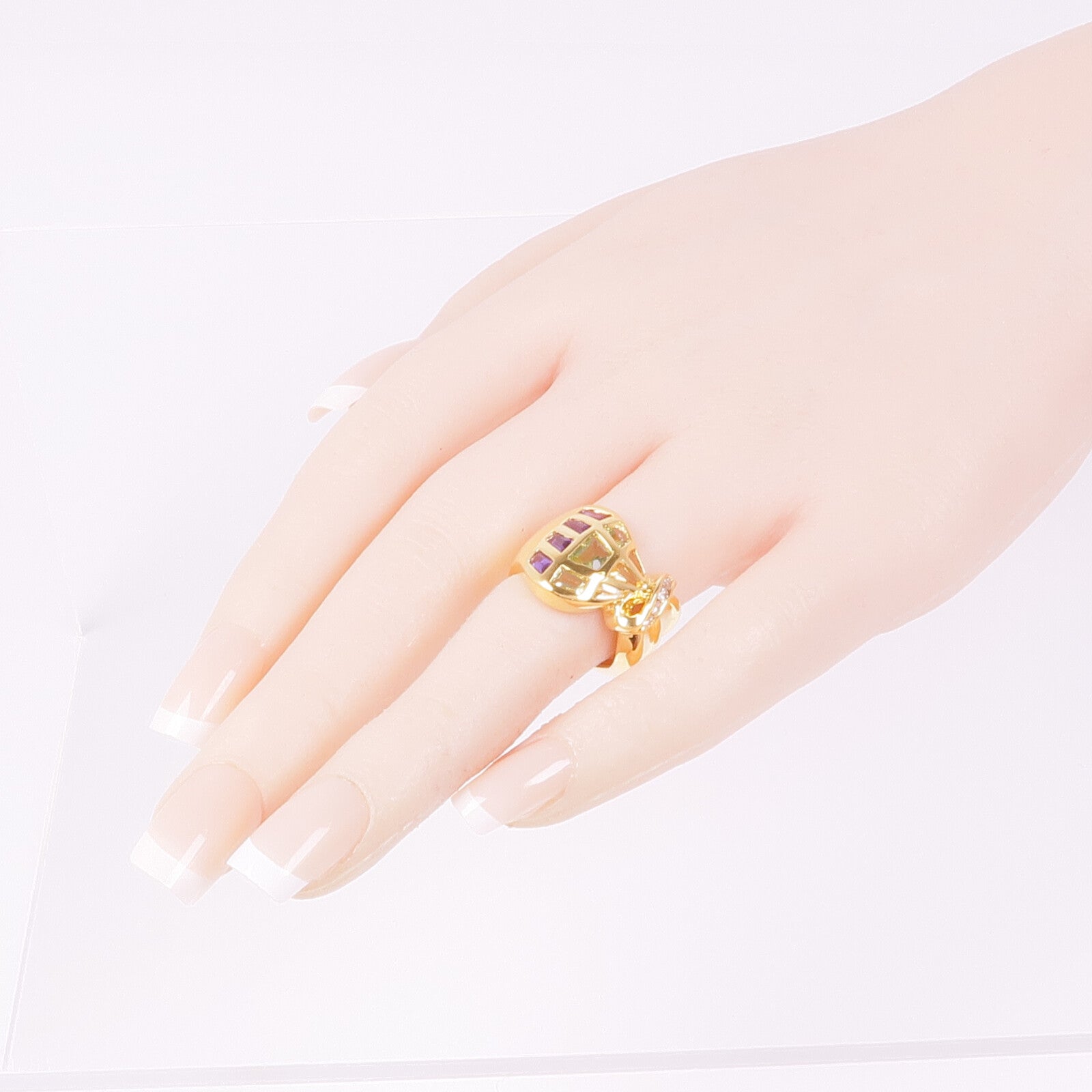 JEWELRY 【激減優惠】18K黃金Diamond/Multi Stone Ring鑽石/多顆寶石戒指US#5.75