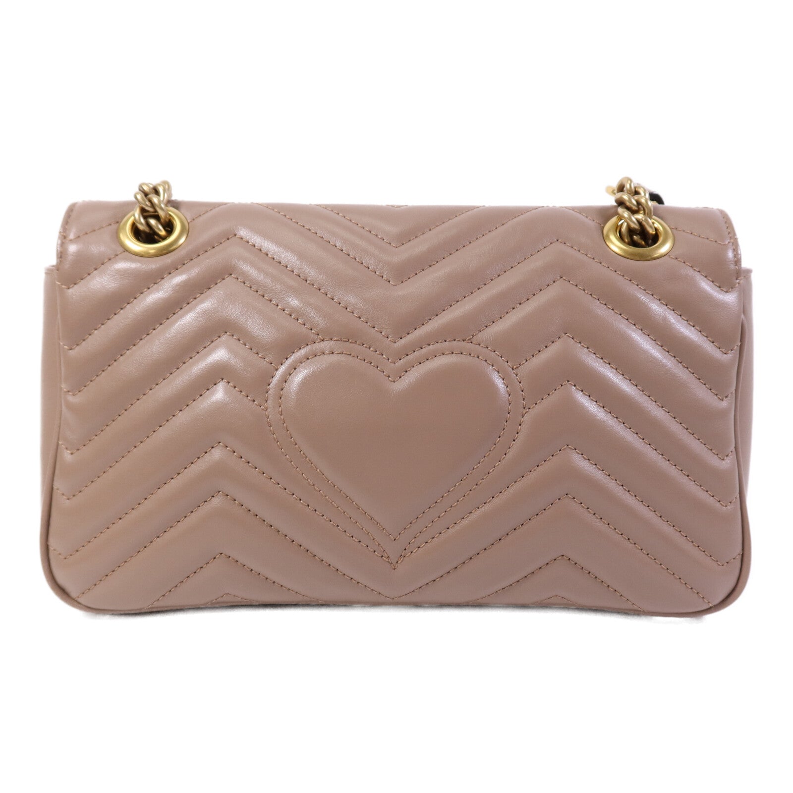 GUCCI 牛皮皮革GG Marmont金扣肩背袋