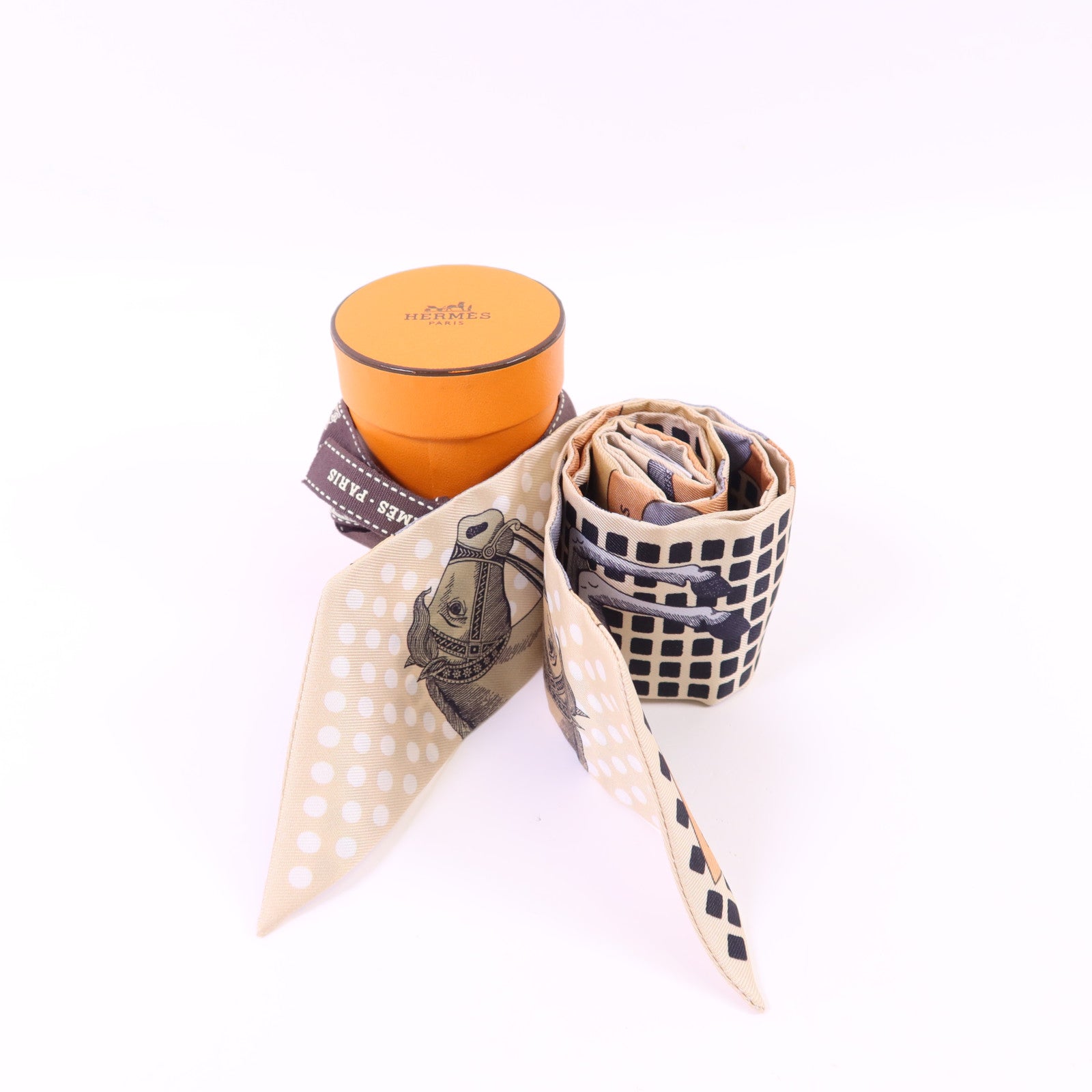 HERMES 絲質Twilly絲巾