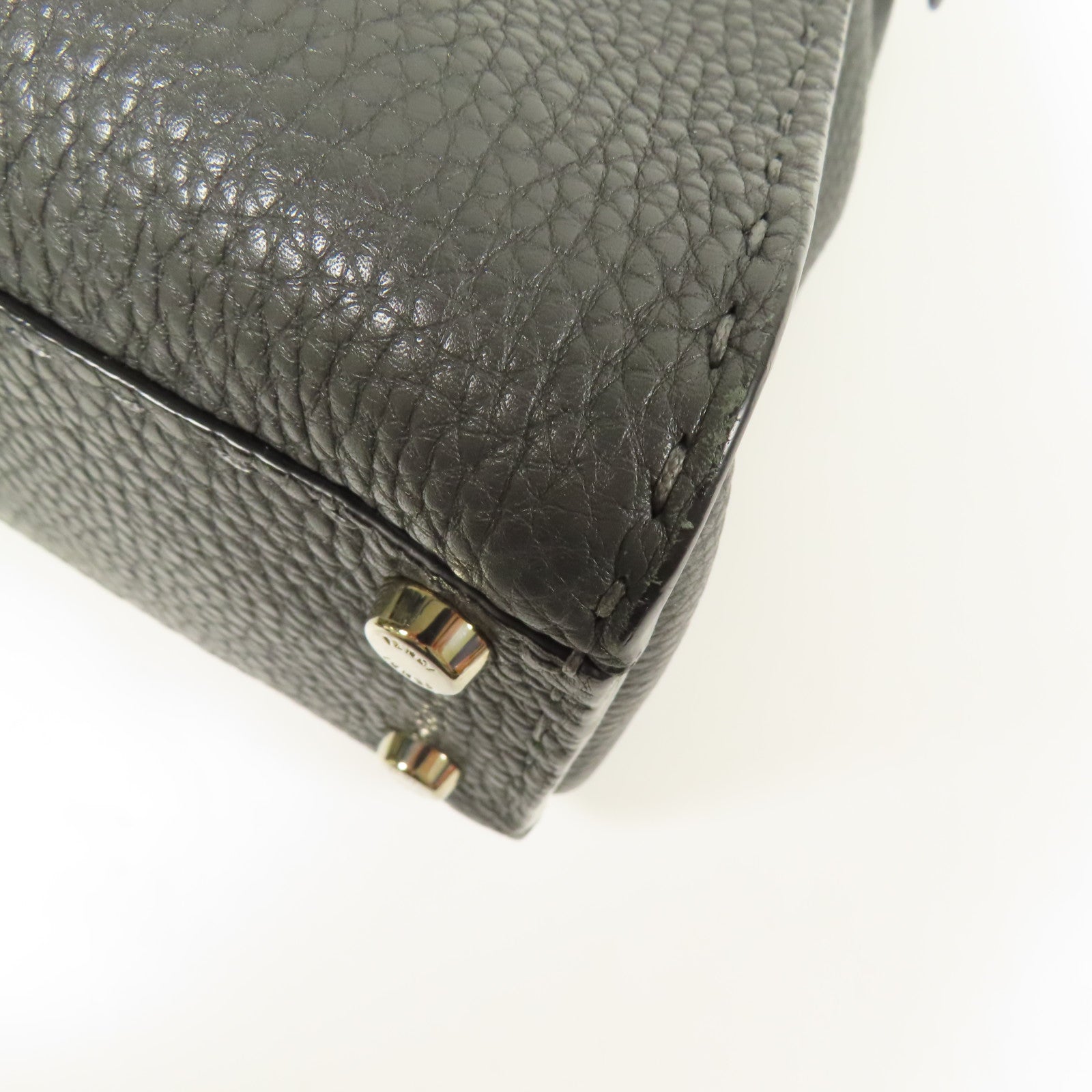 FENDI 牛皮皮革Peekaboo Medium銀扣手挽肩背兩用袋