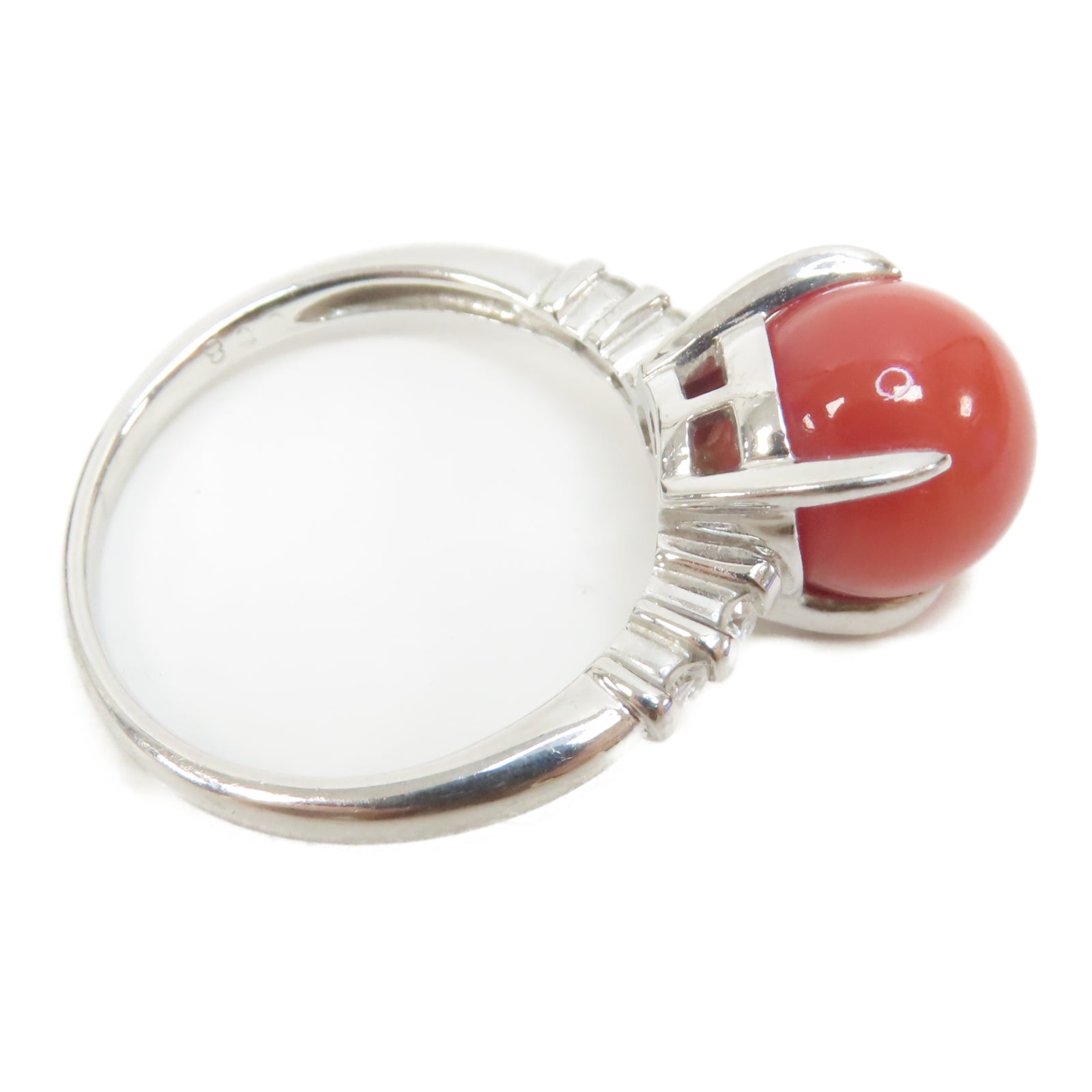 JEWELRY PT900鉑金Coral Ring戒指US#6