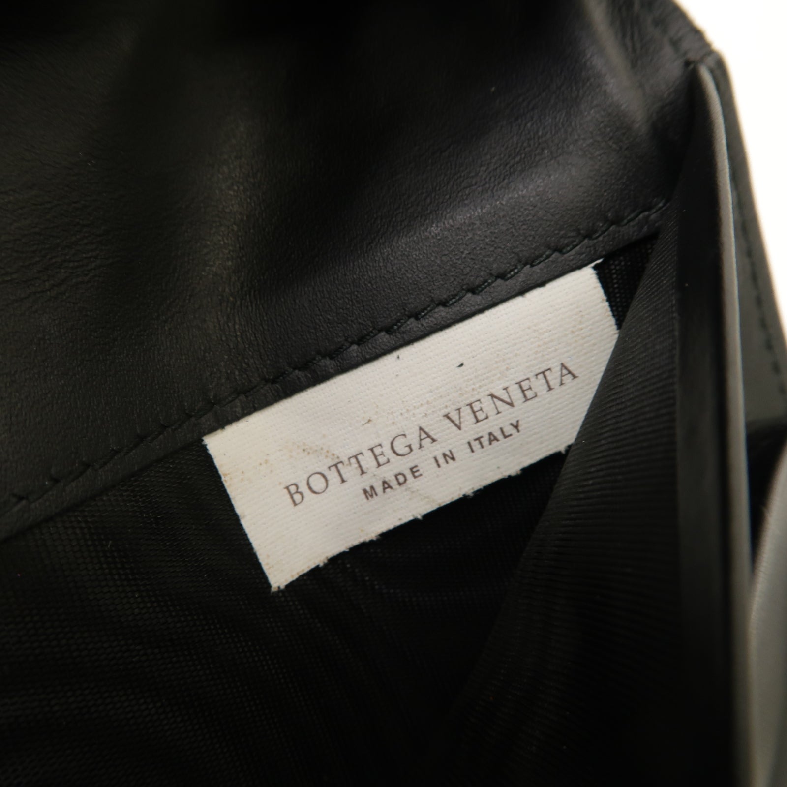 BOTTEGA VENETA 織紋皮革Long Wallet銀扣長錢包黑色