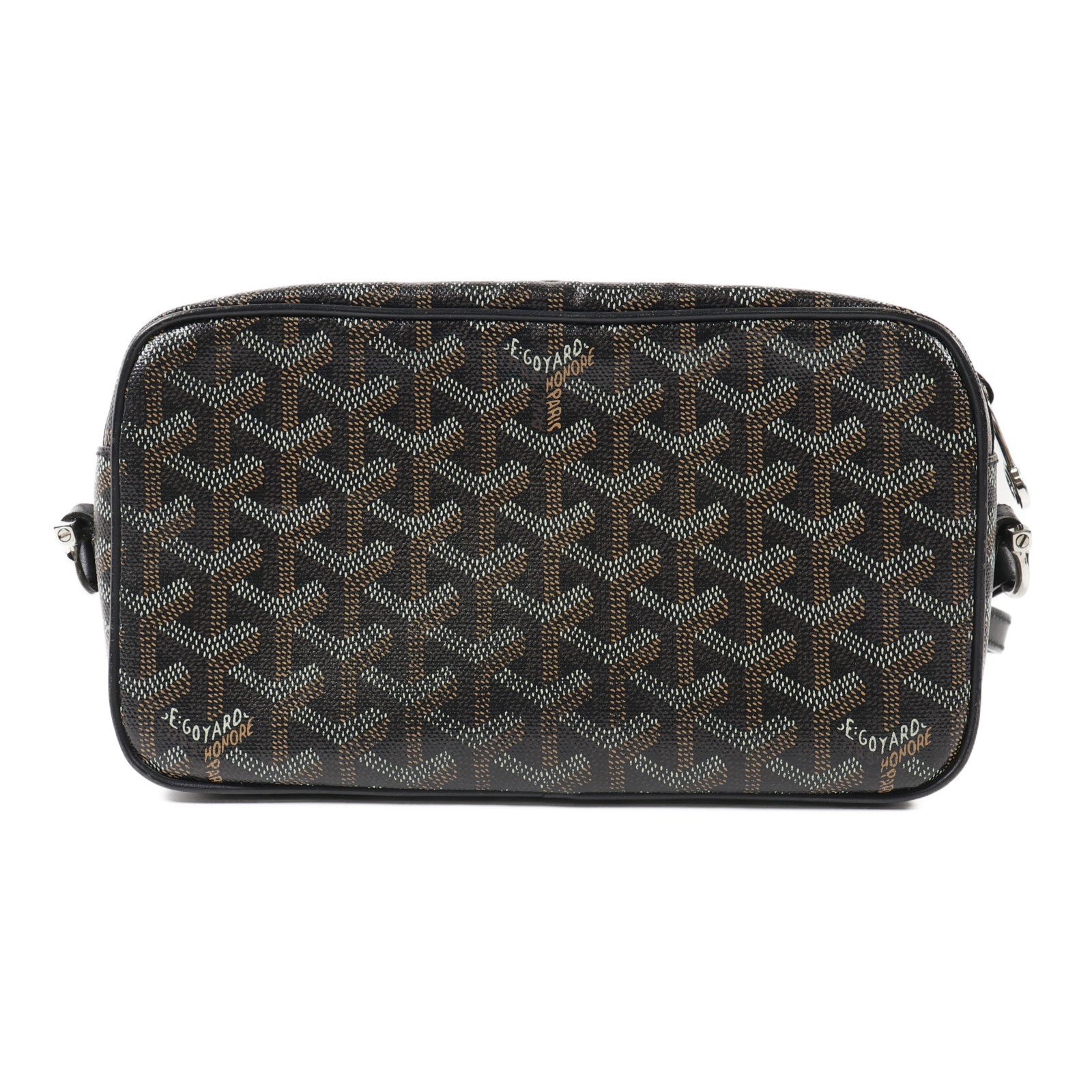 GOYARD 塗層帆布Cap-Vert PM銀扣肩背袋
