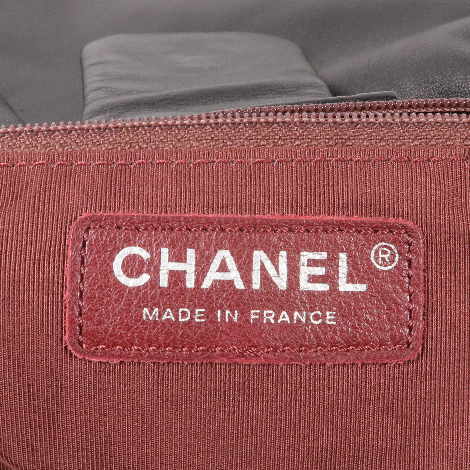 CHANEL 布料/皮革Chain Shoulder銀扣鏈帶肩背袋