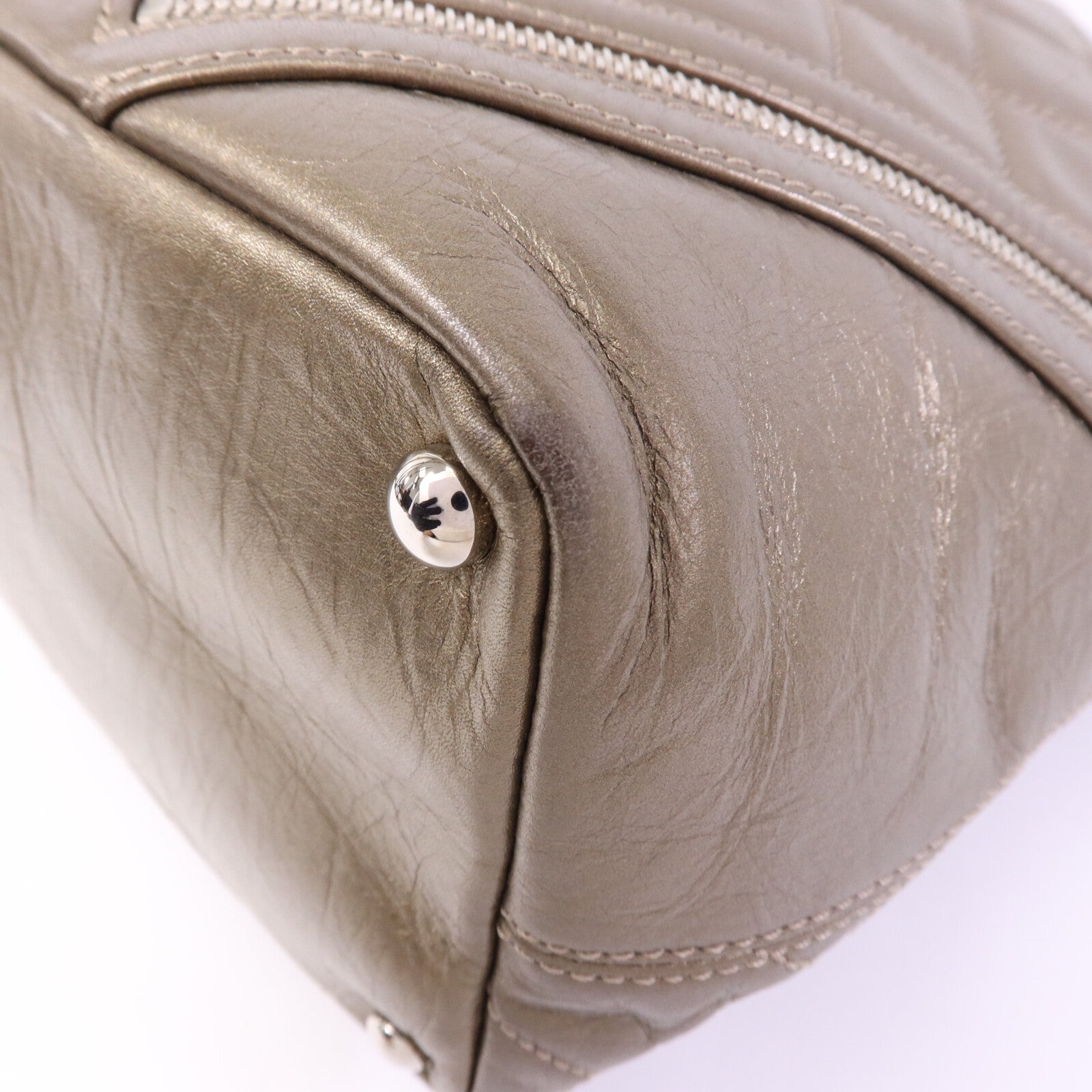 CHANEL 牛皮皮革Cambon Hand Bag銀扣鏈帶肩背袋