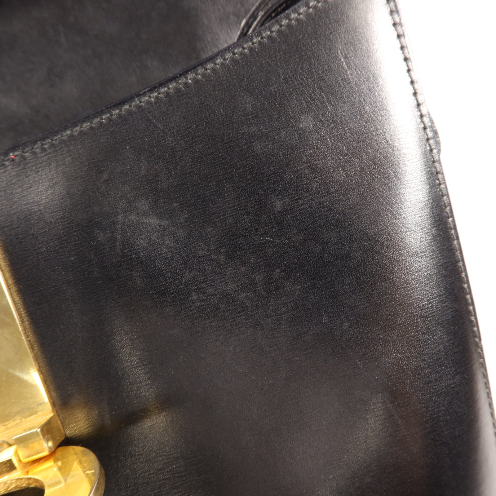 CELINE 牛皮皮革Vintage Shoulder Bag金扣肩背袋