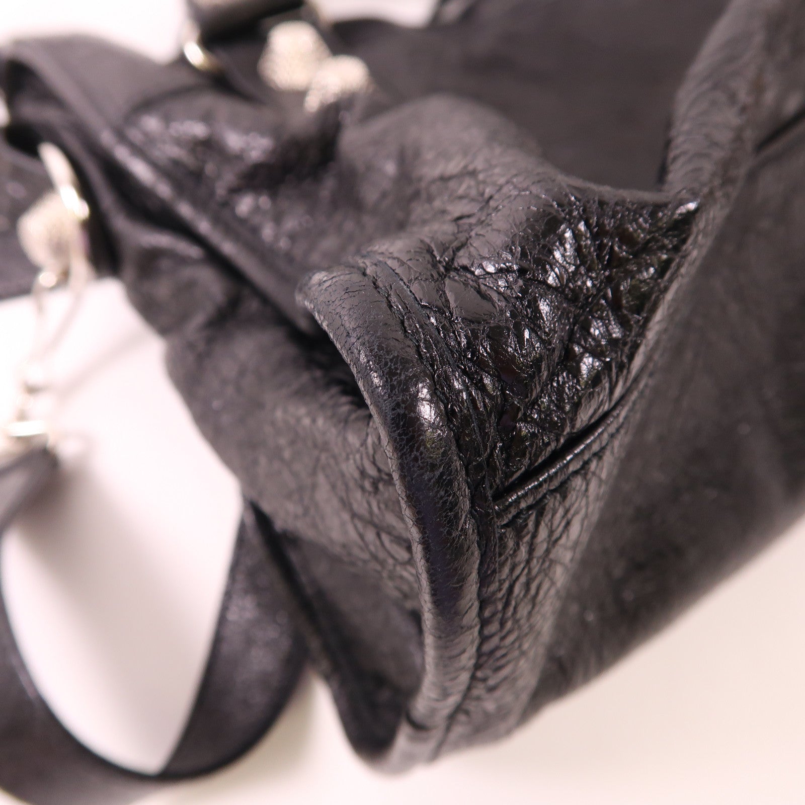 BALENCIAGA 羊皮皮革Giant City銀扣手挽肩背兩用袋