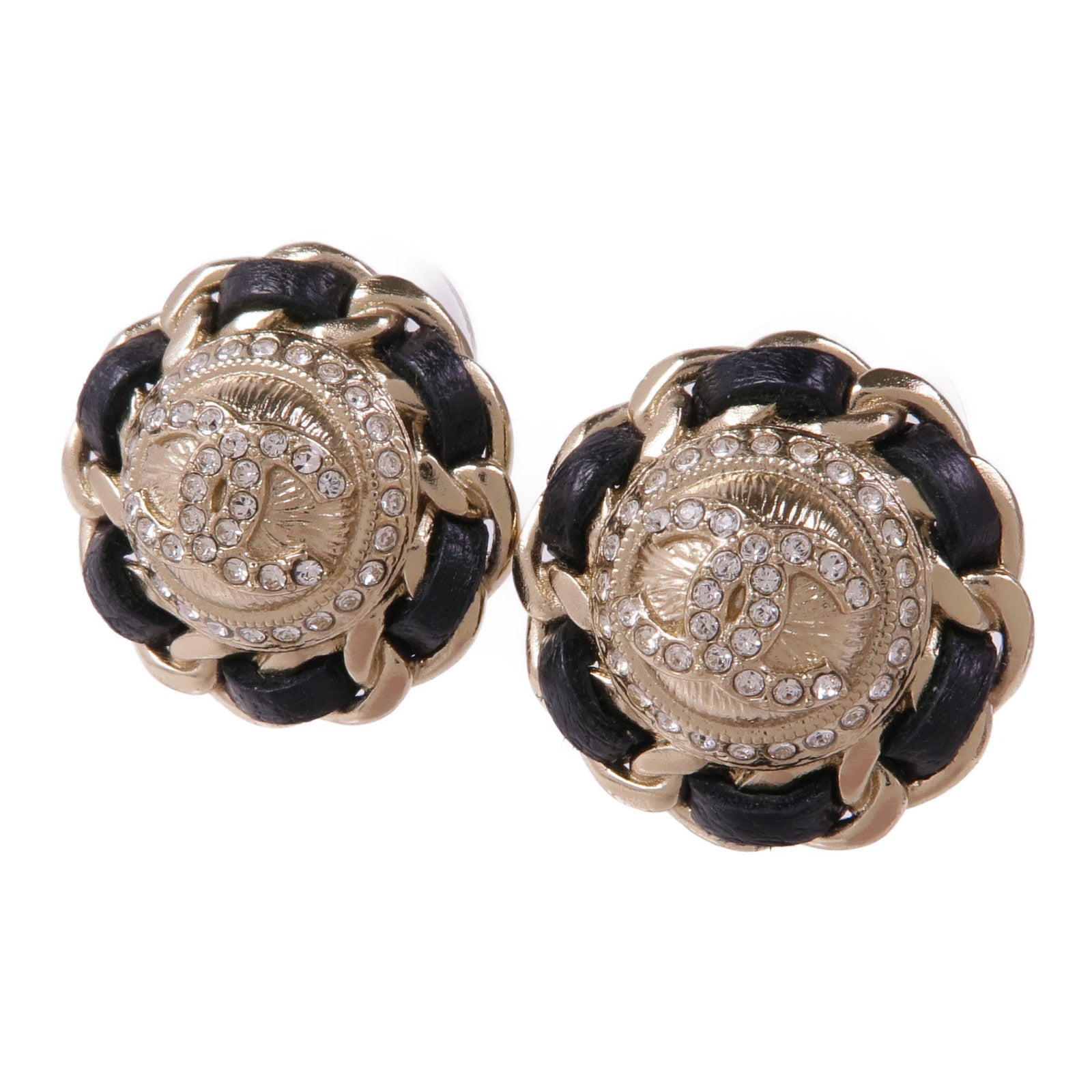 CHANEL 皮革/金屬Earrings耳環