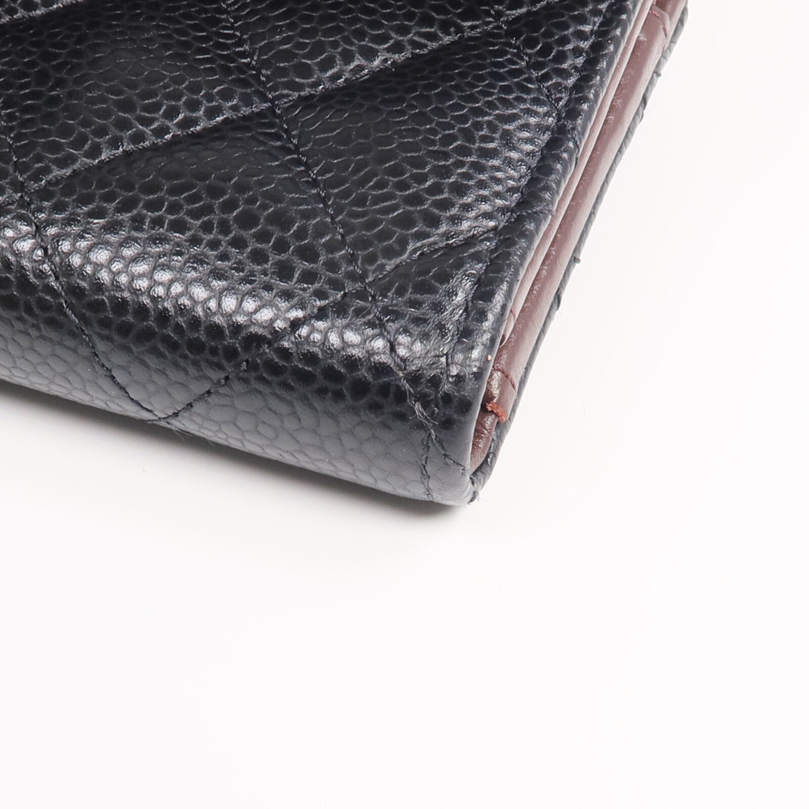 CHANEL 牛皮皮革Long Wallet金扣長錢包
