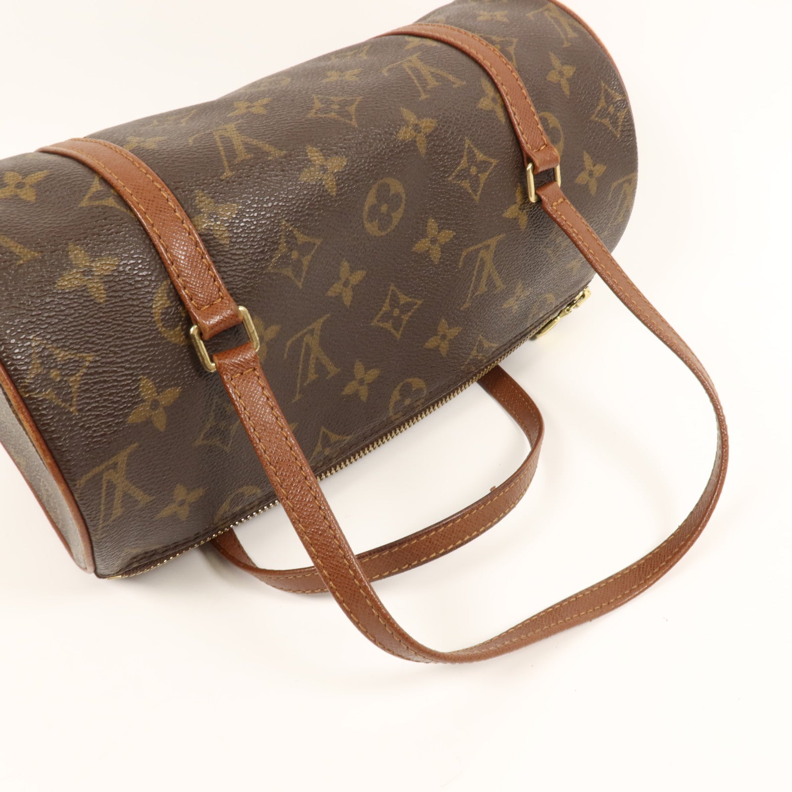 LOUIS VUITTON Monogram Papillon金扣手挽袋