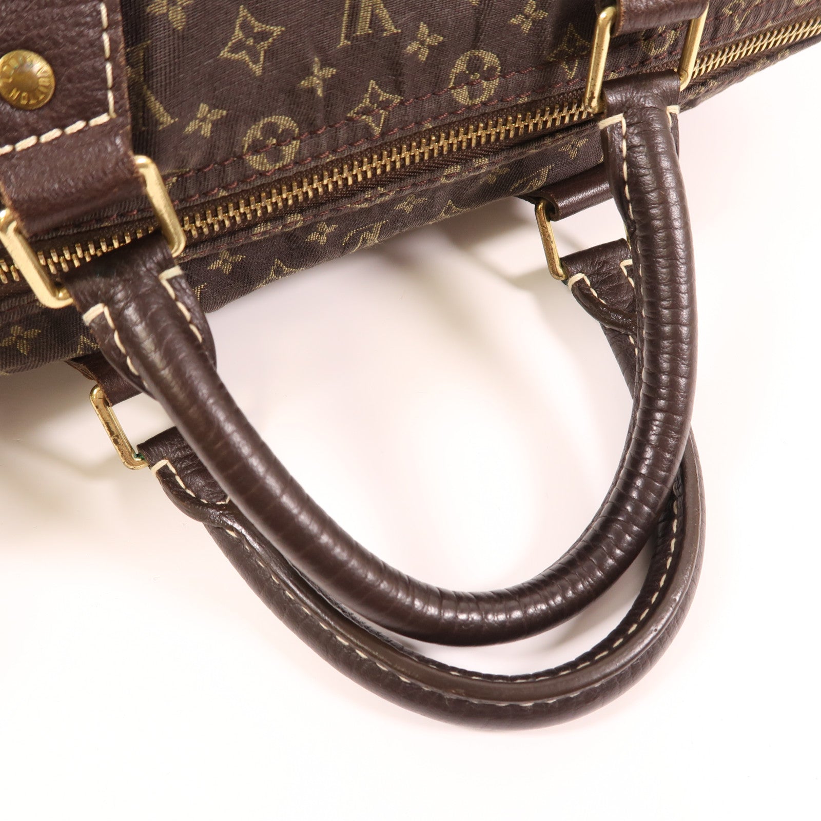 LOUIS VUITTON LV GHW Speedy 30 Handbag M95224 Monogram Mini Lin Brown