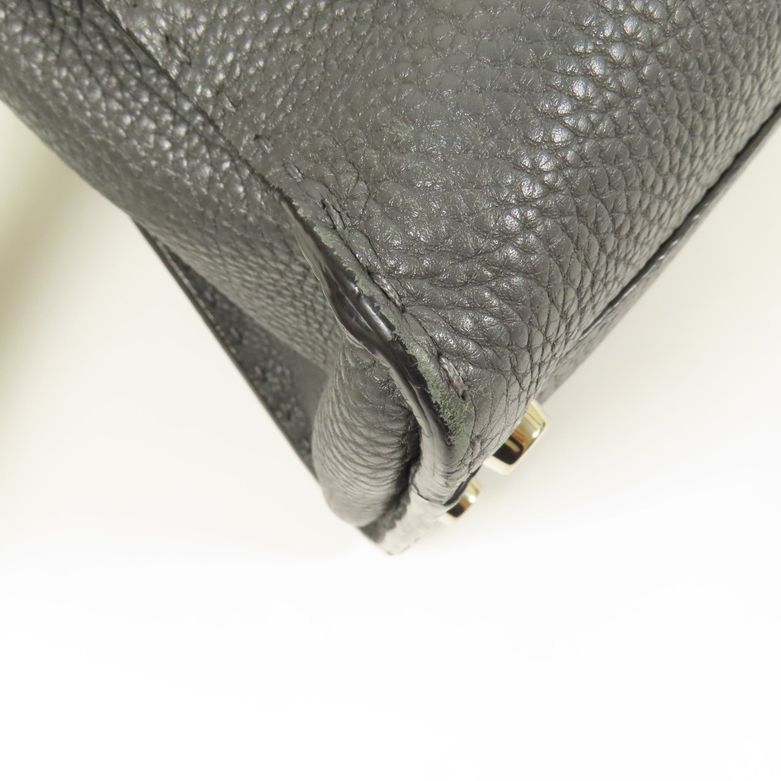 FENDI 牛皮皮革Peekaboo Medium銀扣手挽肩背兩用袋