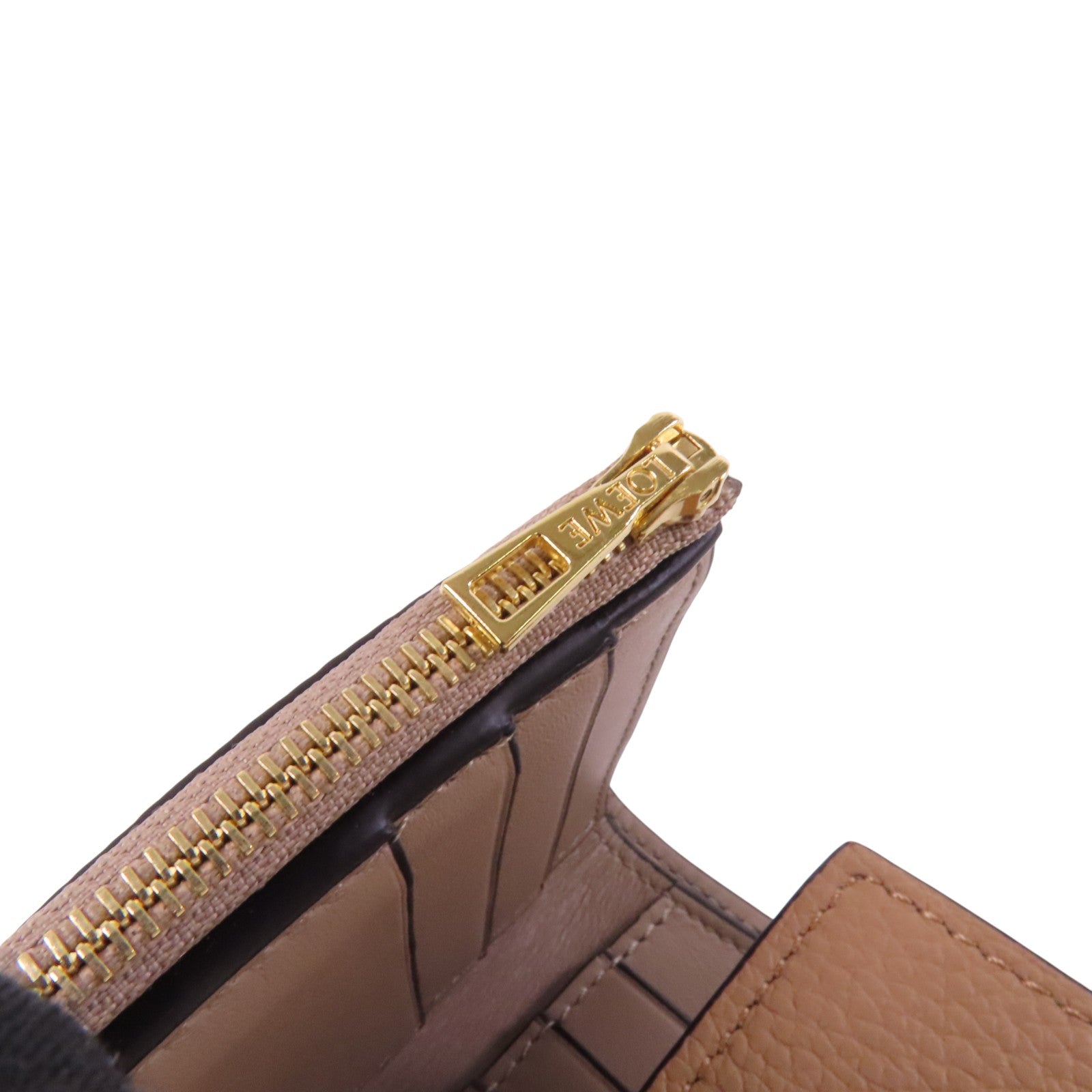 LOEWE 牛皮皮革Small Wallet銀扣短錢包