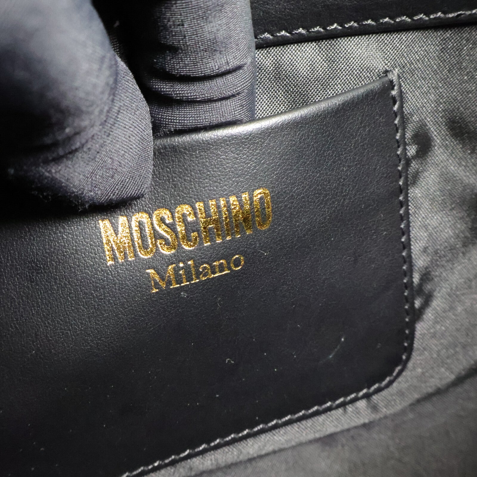 MOSCHINO 牛皮皮革Tote Bag手挽肩背兩用袋