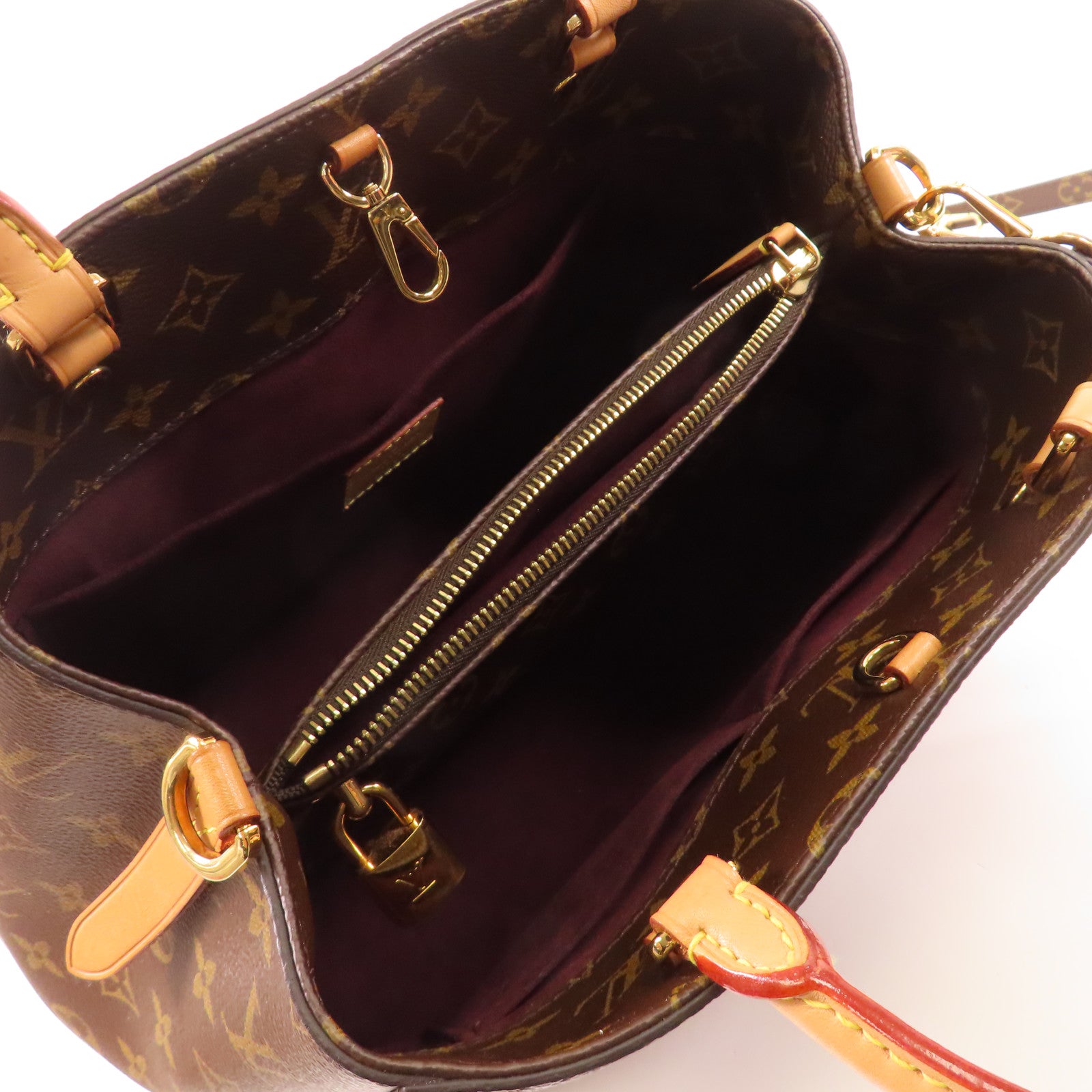 LOUIS VUITTON Monogram Montaigne MM金扣手挽肩背兩用袋