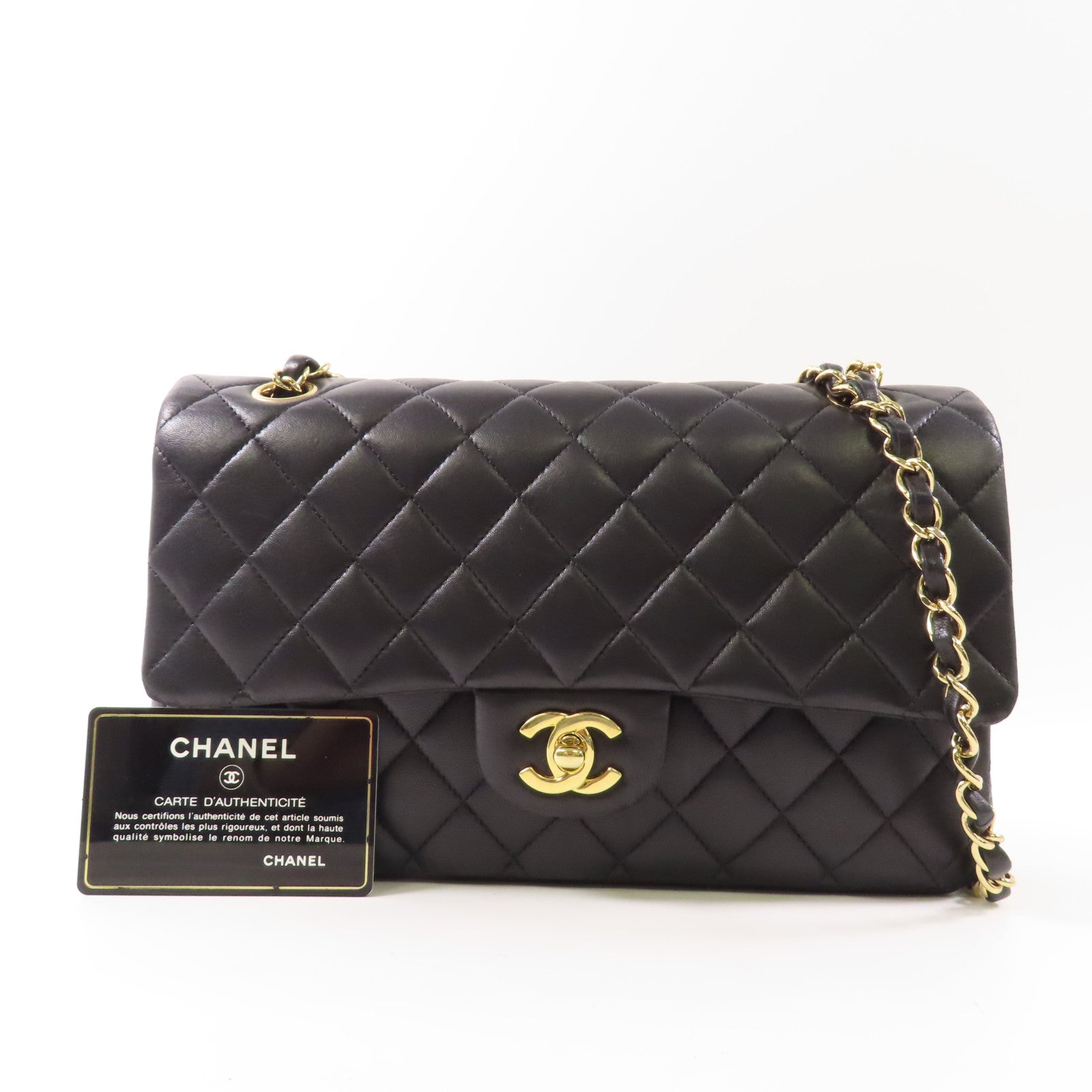 CHANEL 羊皮皮革Classic 25金扣肩背袋