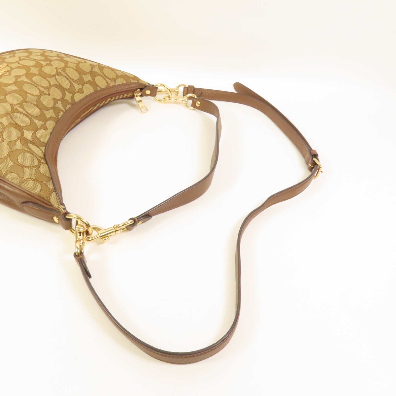 COACH 帆布2 Way Shoulder Bag金扣手挽肩背兩用袋