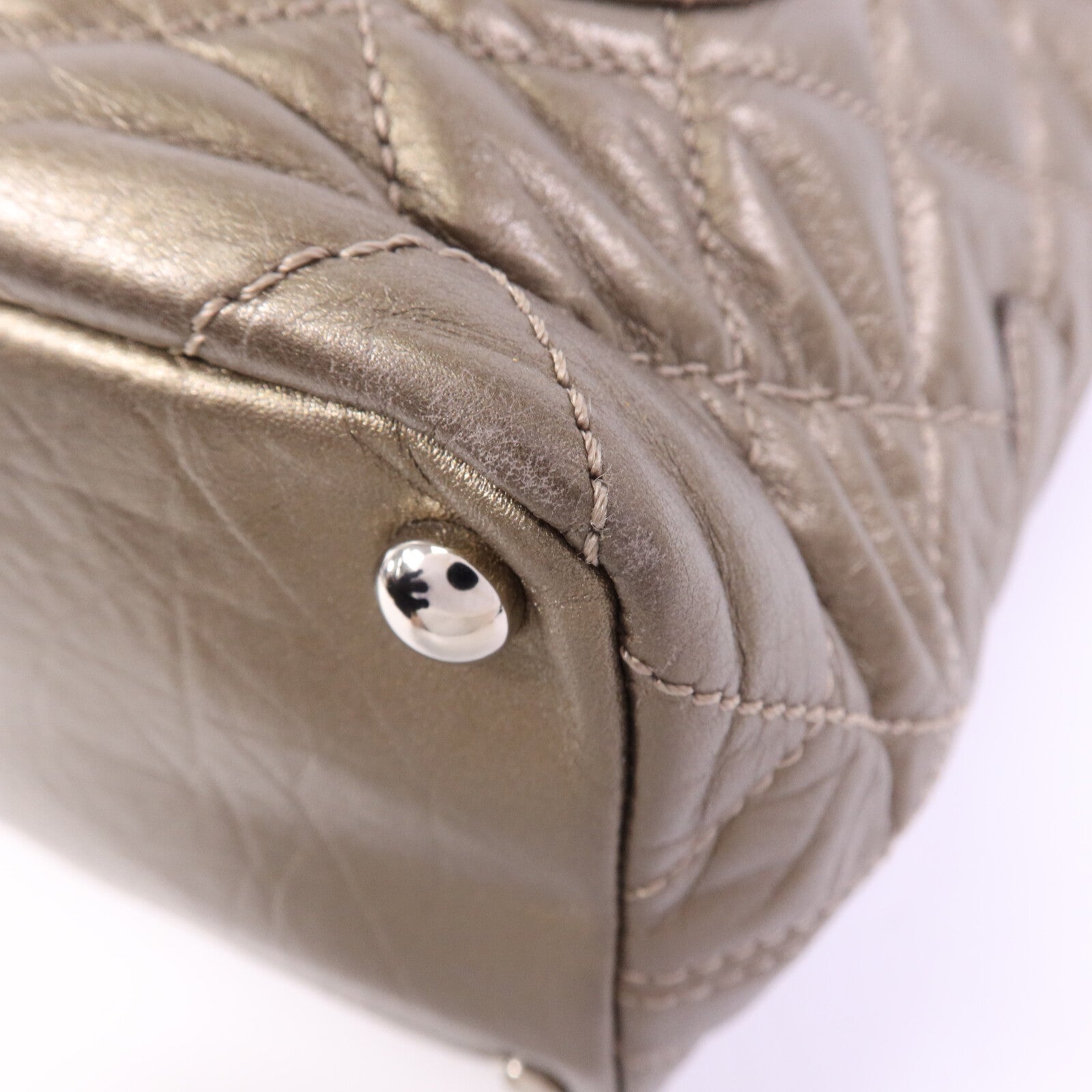 CHANEL 牛皮皮革Cambon Hand Bag銀扣鏈帶肩背袋