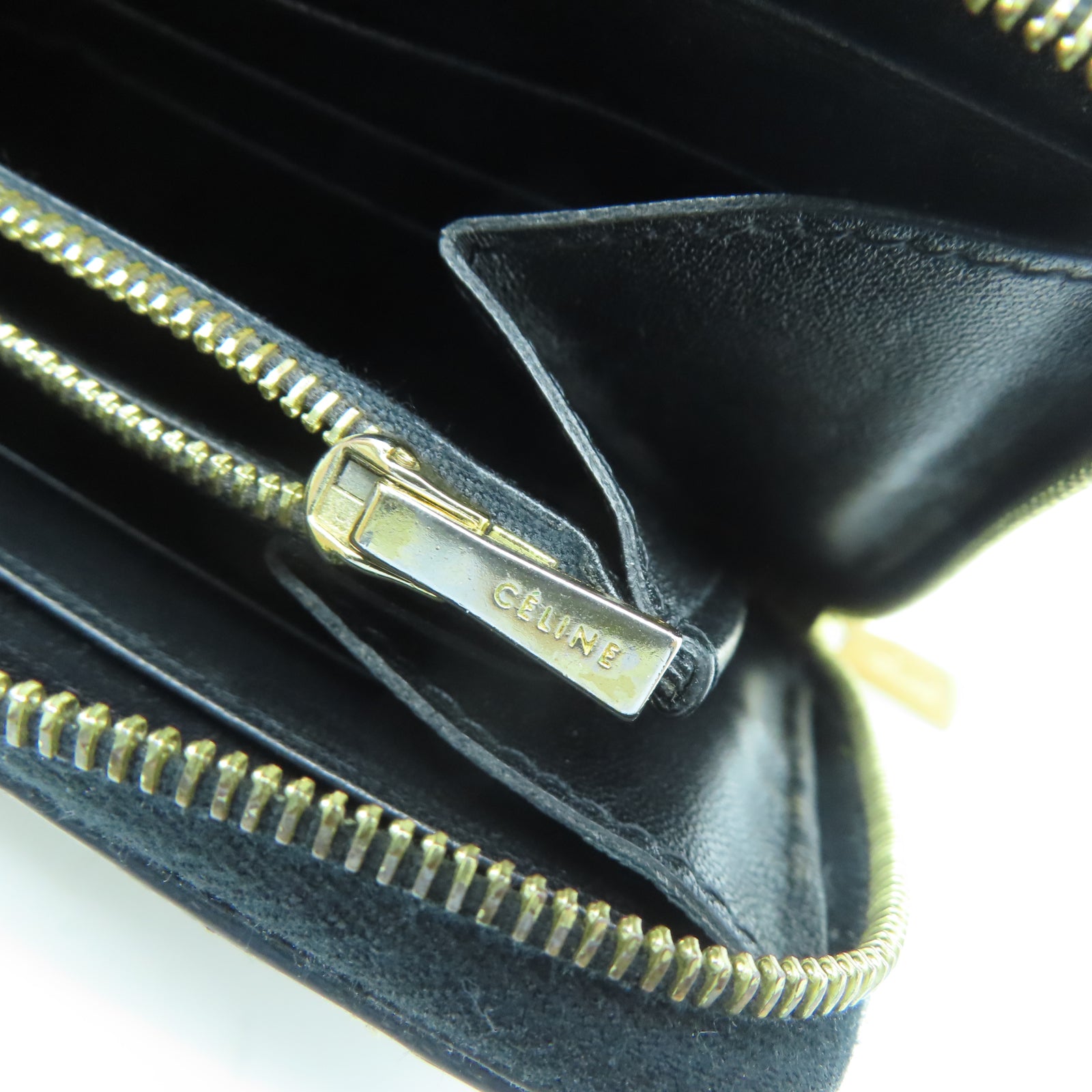 CELINE 【清倉大減價】牛皮皮革/蛇皮皮革Long Wallet金扣長錢包黑色/棕色