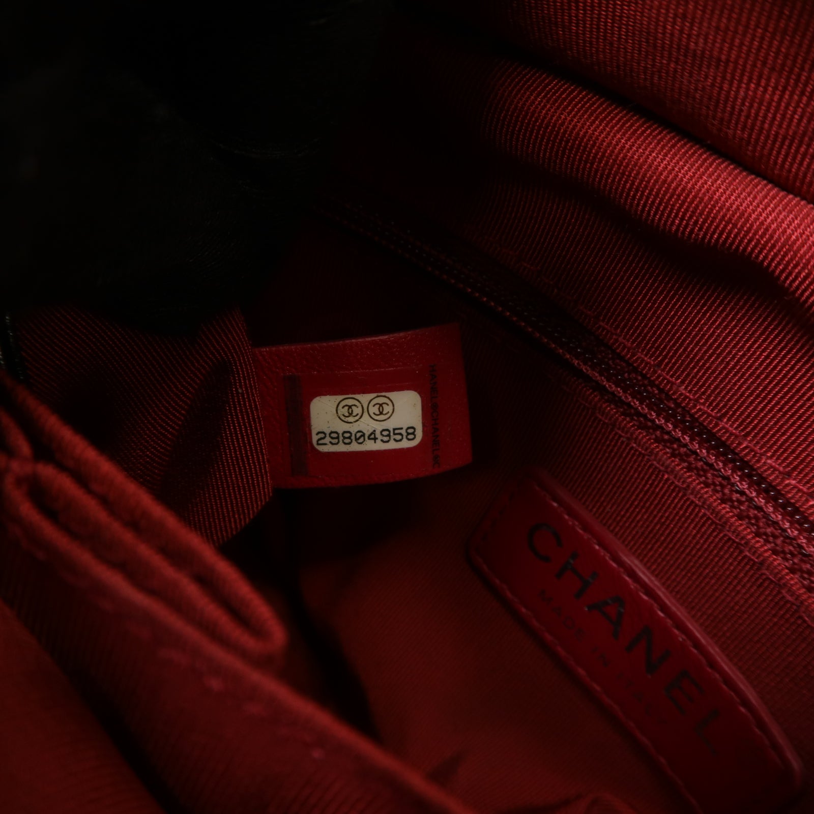 CHANEL 菱格牛皮皮革Mini Gabrielle鏈帶肩背袋藍色/黑色