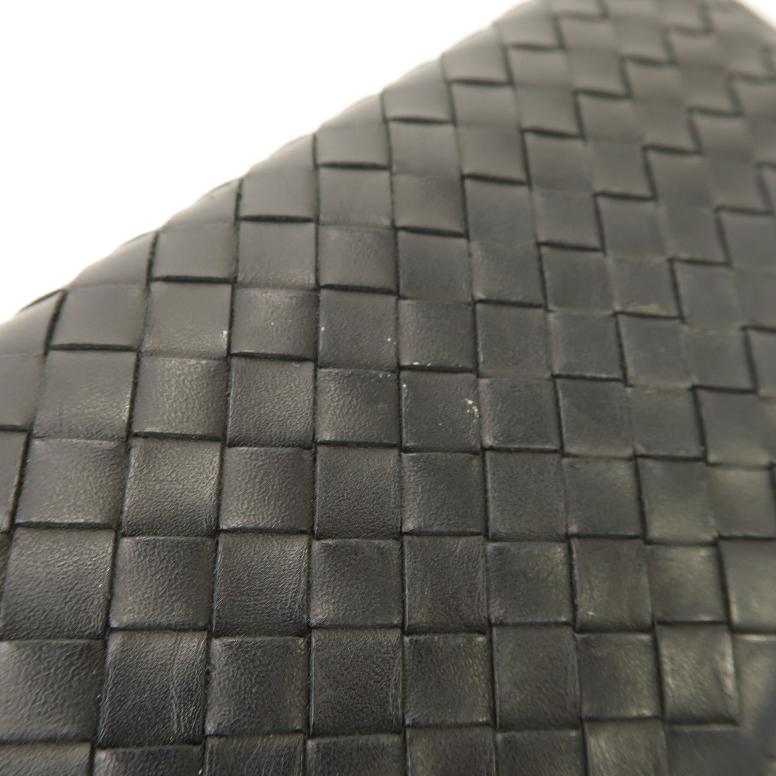 BOTTEGA VENETA 織紋皮革Long Wallet銀扣長錢包黑色