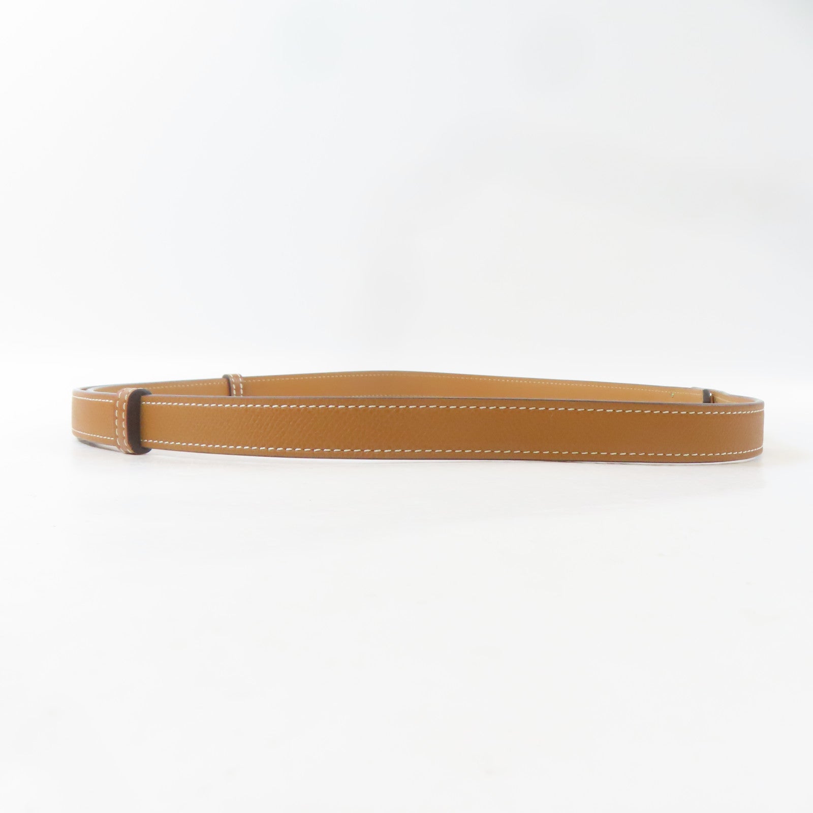 HERMES Epsom皮革Kelly Belt金扣皮帶Gold/金色/經典駝色