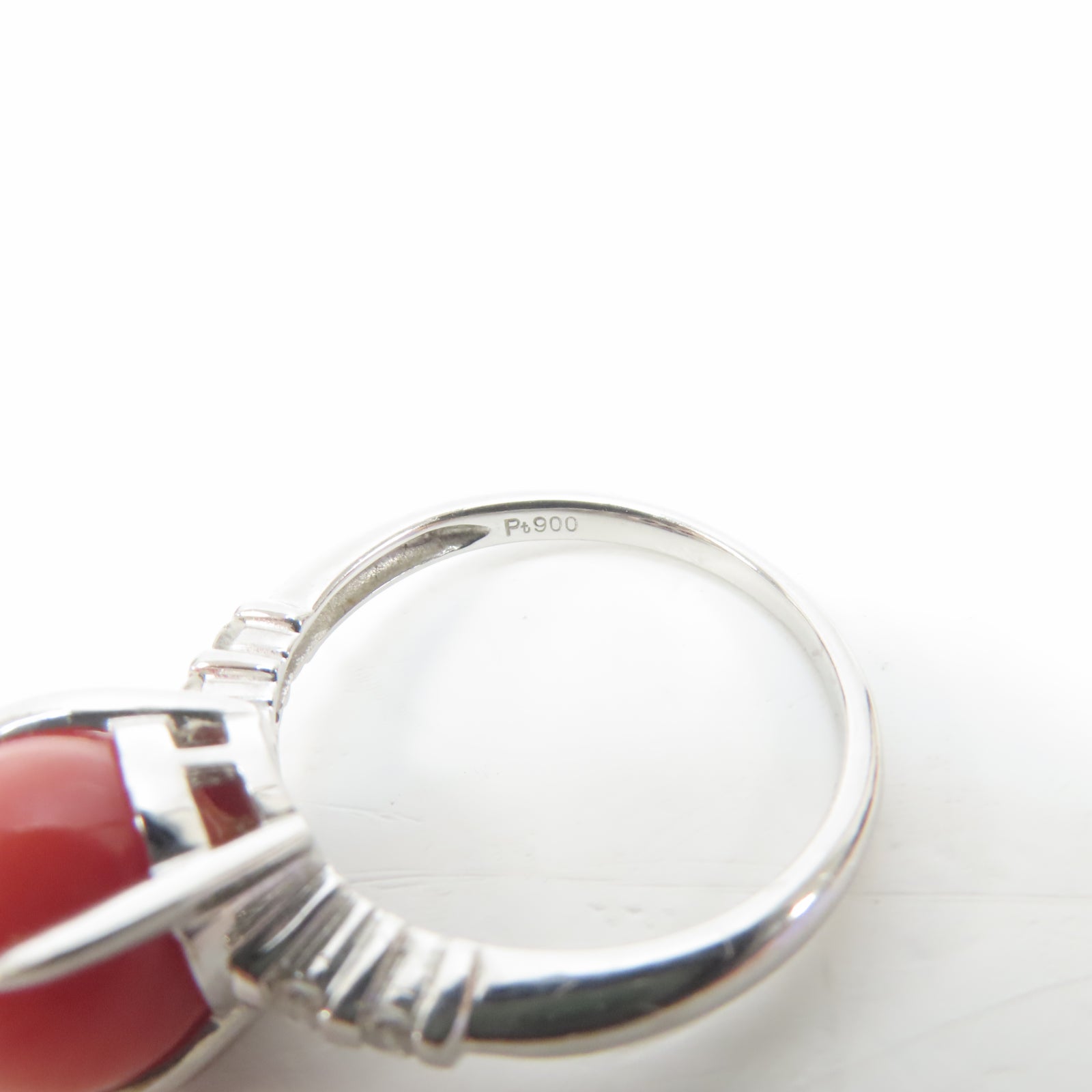 JEWELRY PT900鉑金Coral Ring戒指US#6
