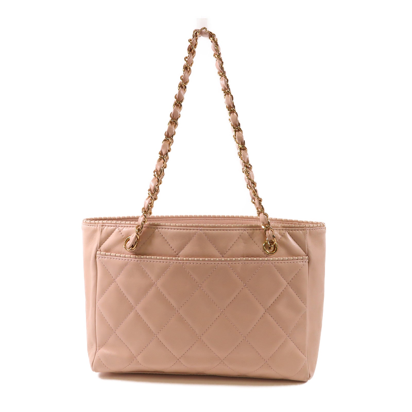 CHANEL 羊皮皮革Shoulder Bag金扣鏈帶肩背袋
