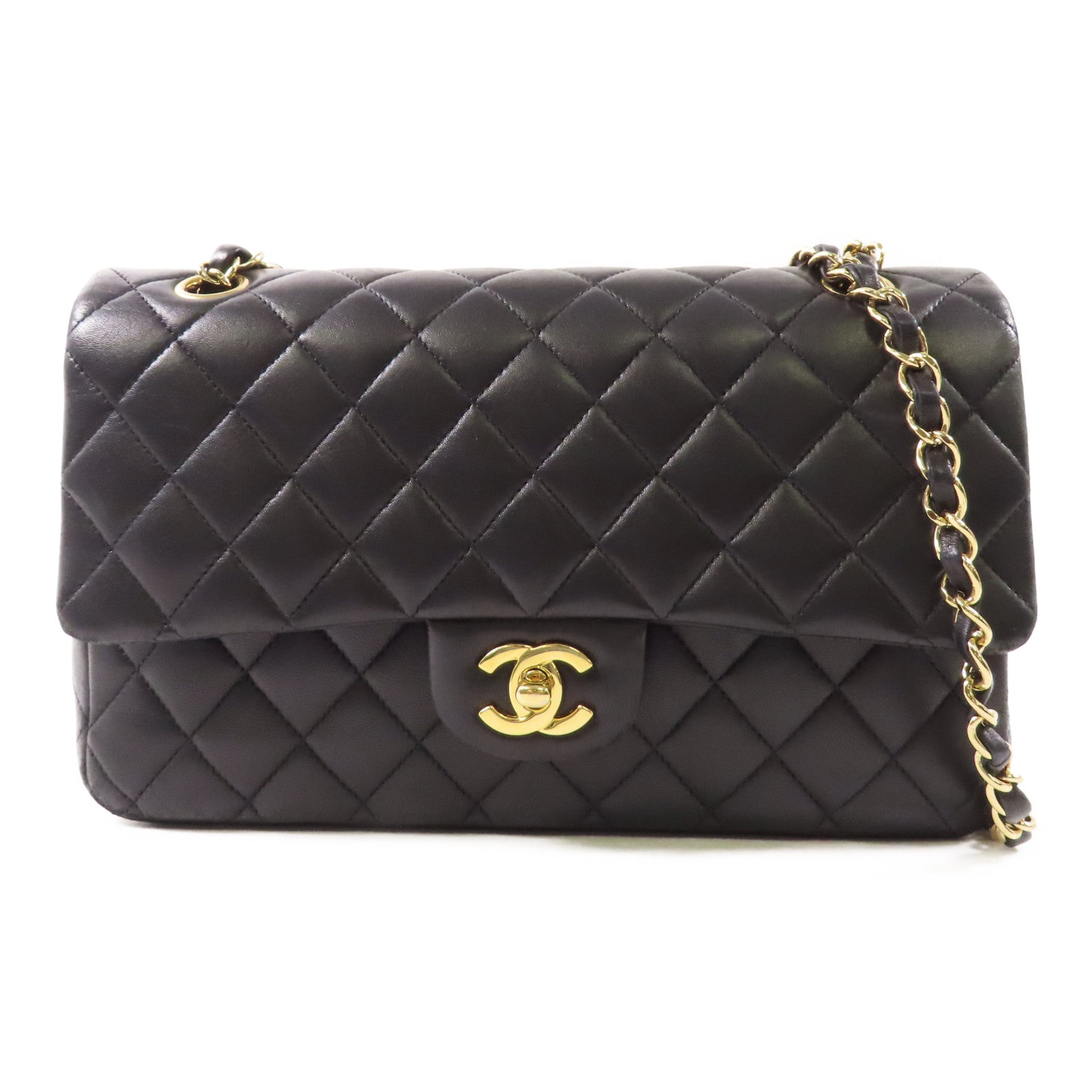 CHANEL 羊皮皮革Classic 25金扣肩背袋