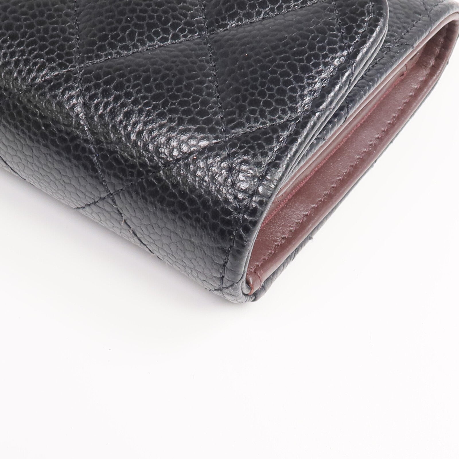 CHANEL 牛皮皮革Long Wallet金扣長錢包