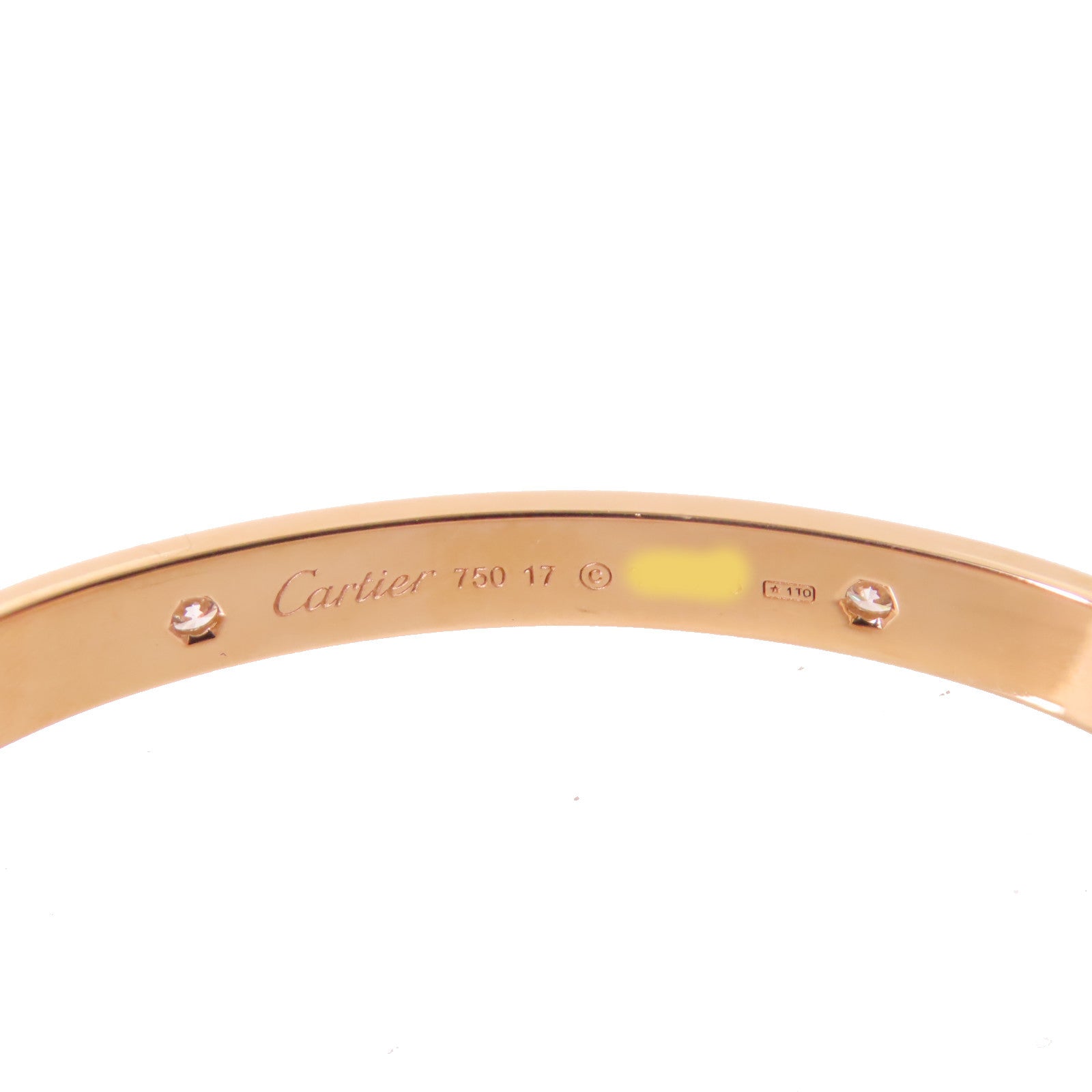 CARTIER 【激減優惠】18K玫瑰金/鑽石4 Diamonds Love BraceletClassic Model手鐲#17