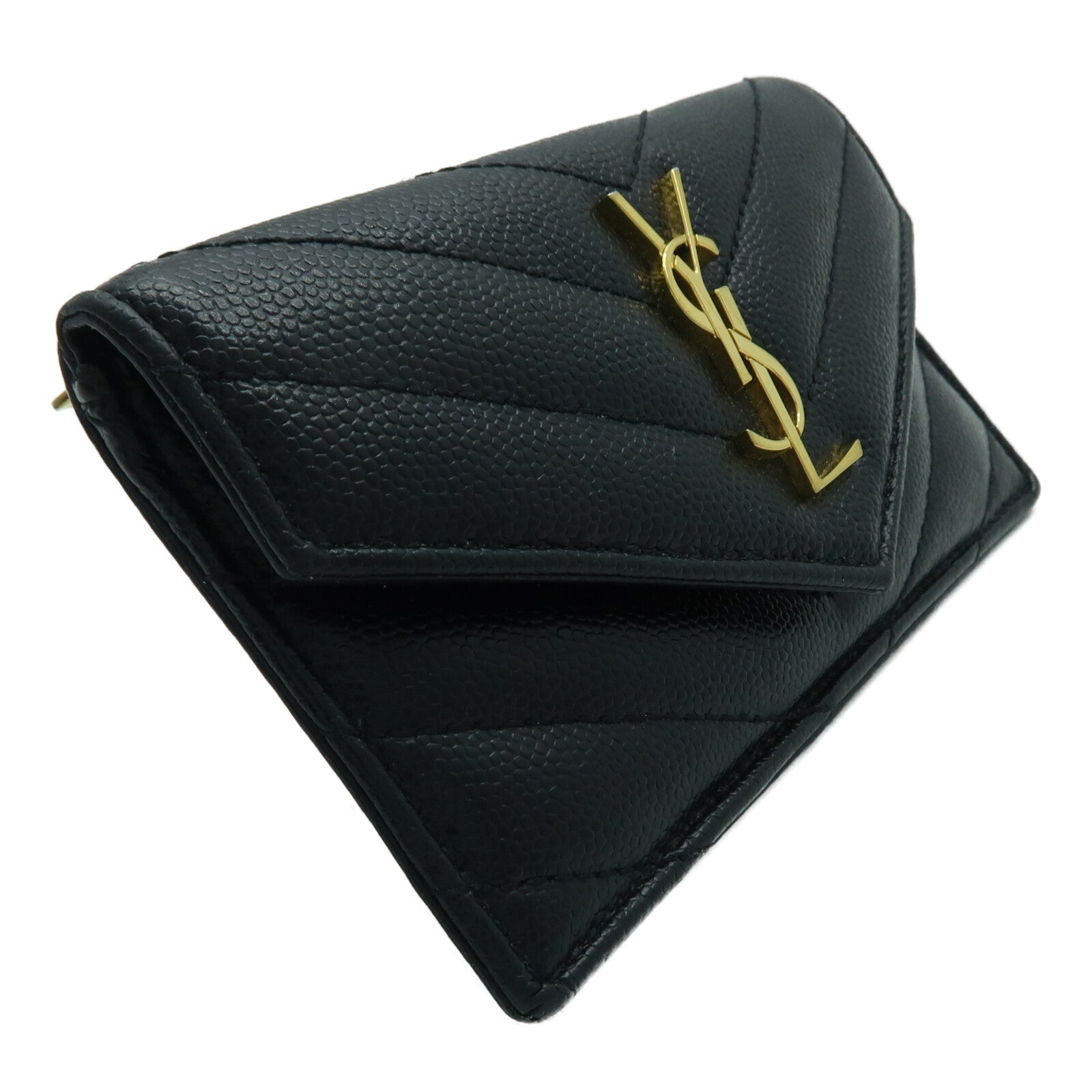 SAINT LAURENT 牛皮皮革Card case金扣卡片套