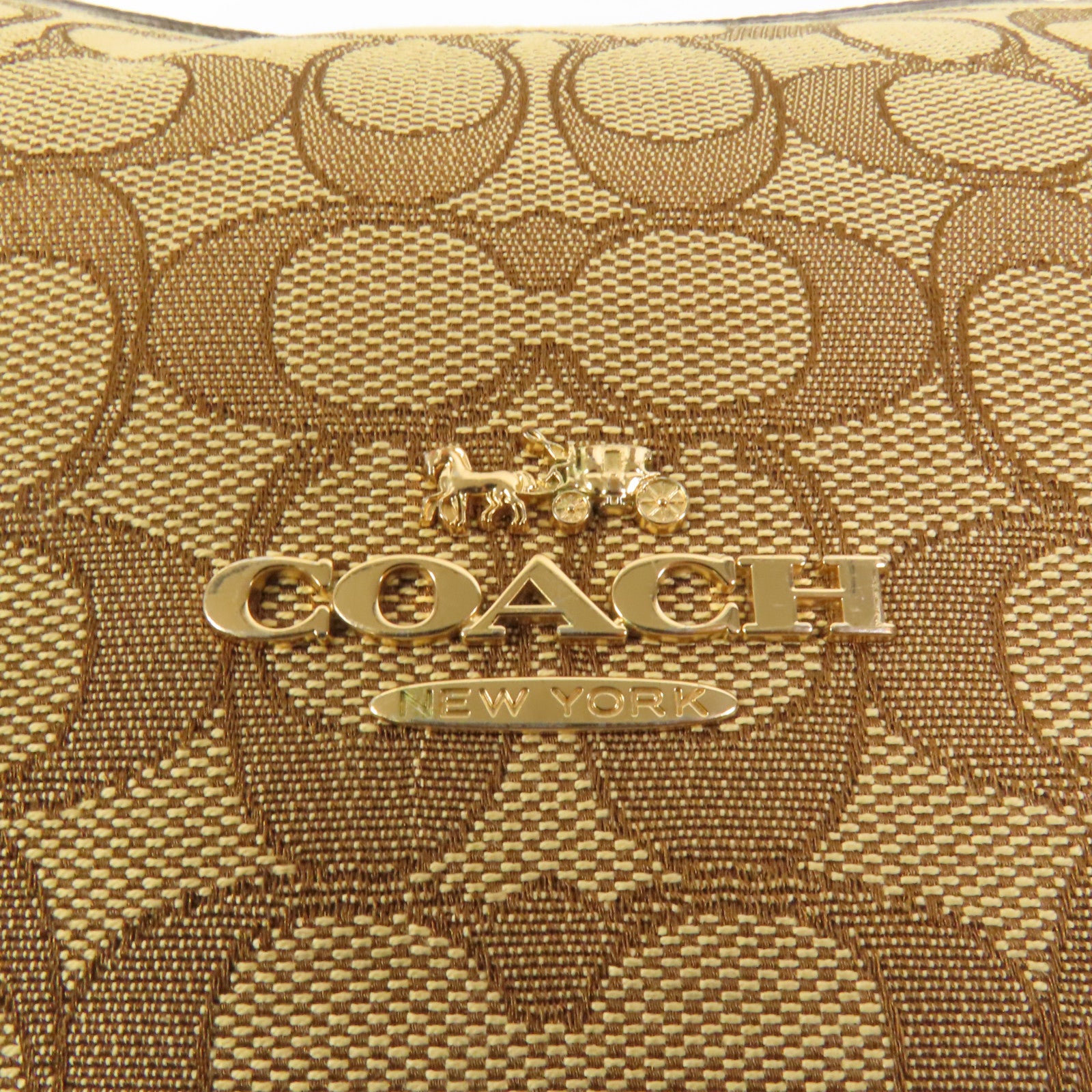 COACH 帆布2 Way Shoulder Bag金扣手挽肩背兩用袋