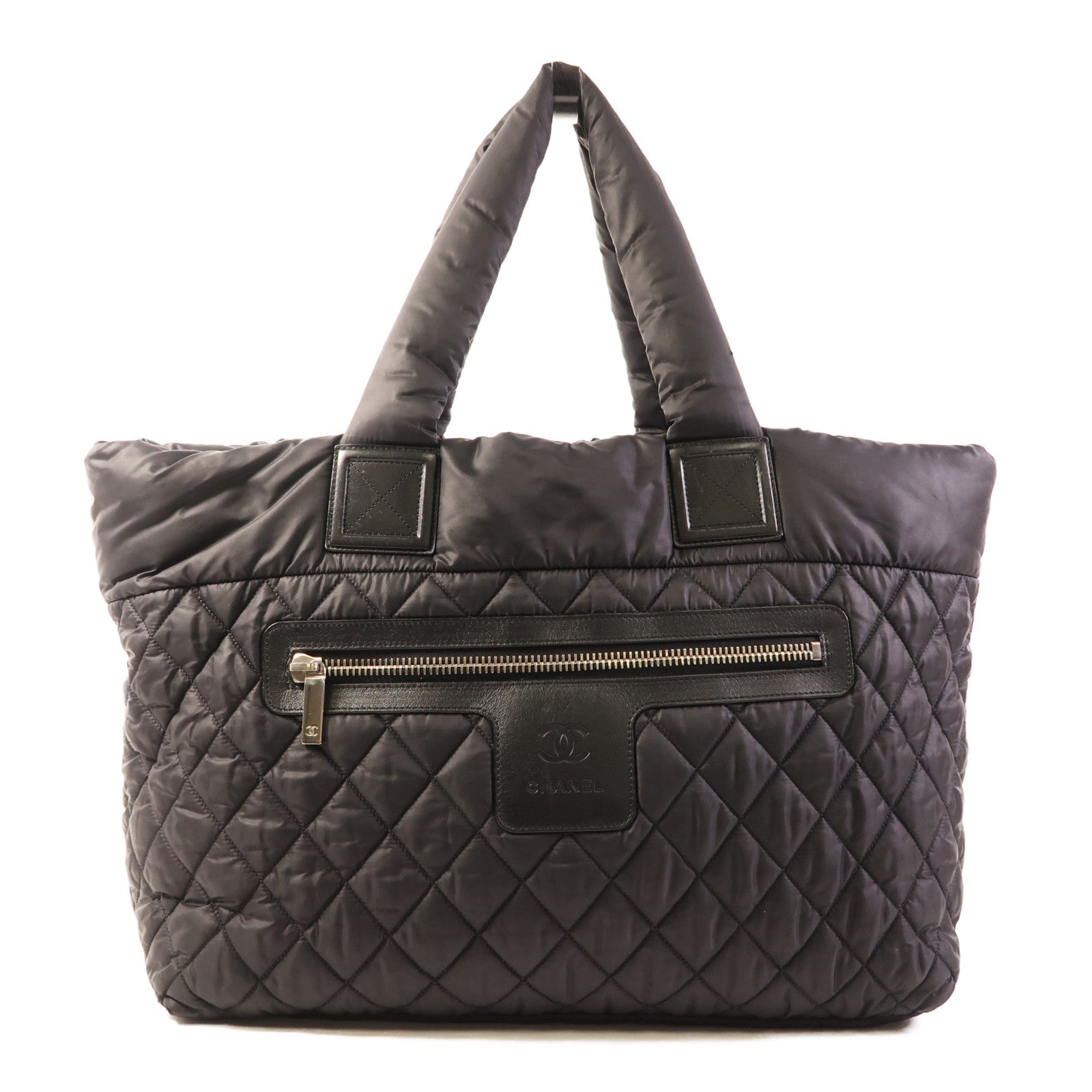 CHANEL CC SHW Coco Cocoon Tote Bag Nylon Black