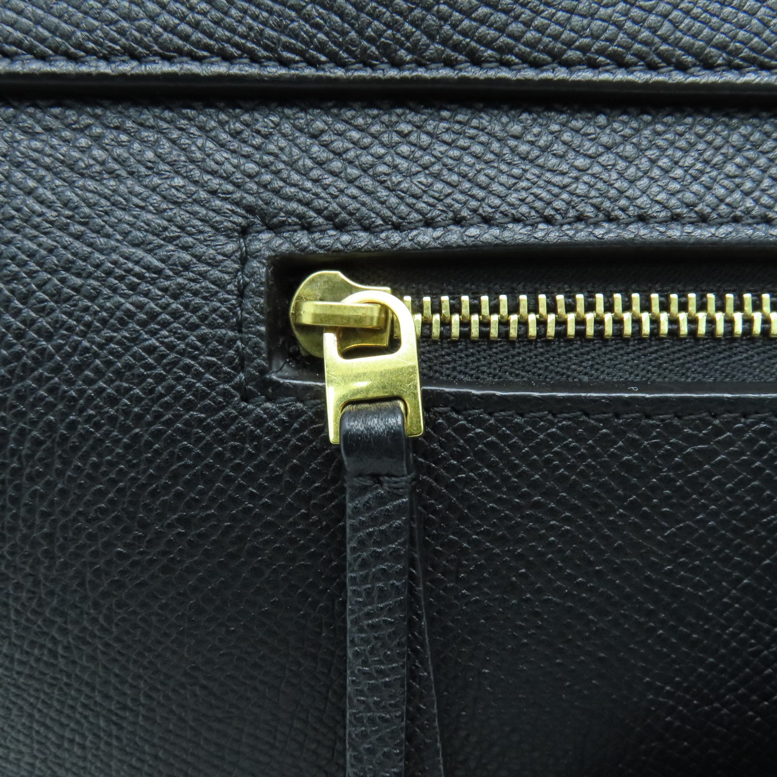 CELINE 牛皮皮革Mini Belt Bag金扣手挽肩背两用袋黑色