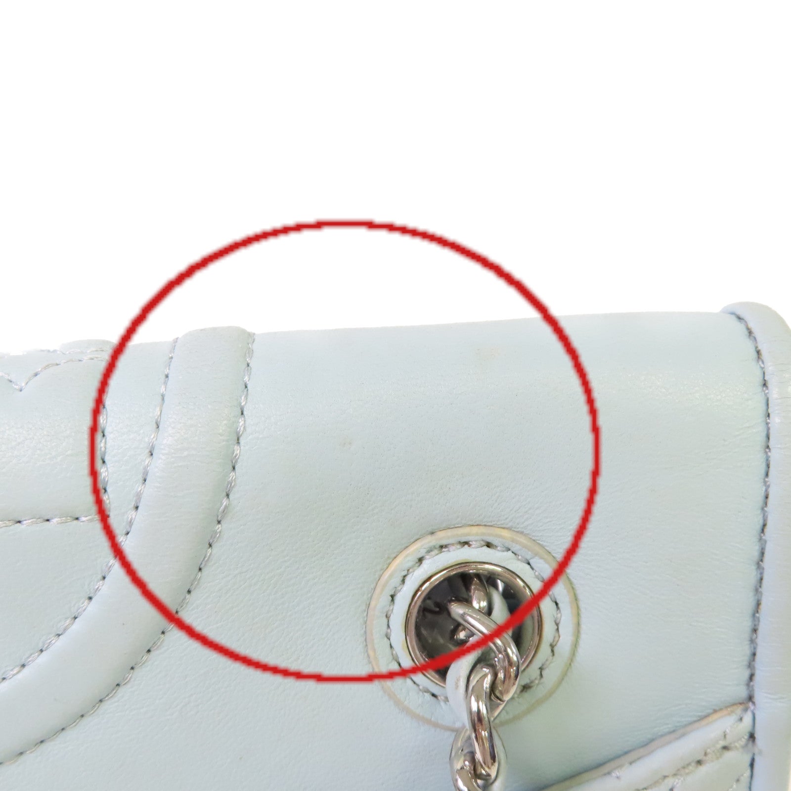Tory Burch 【激減優惠】牛皮皮革Chain Shoulder Bag鏈帶肩背袋淺藍色