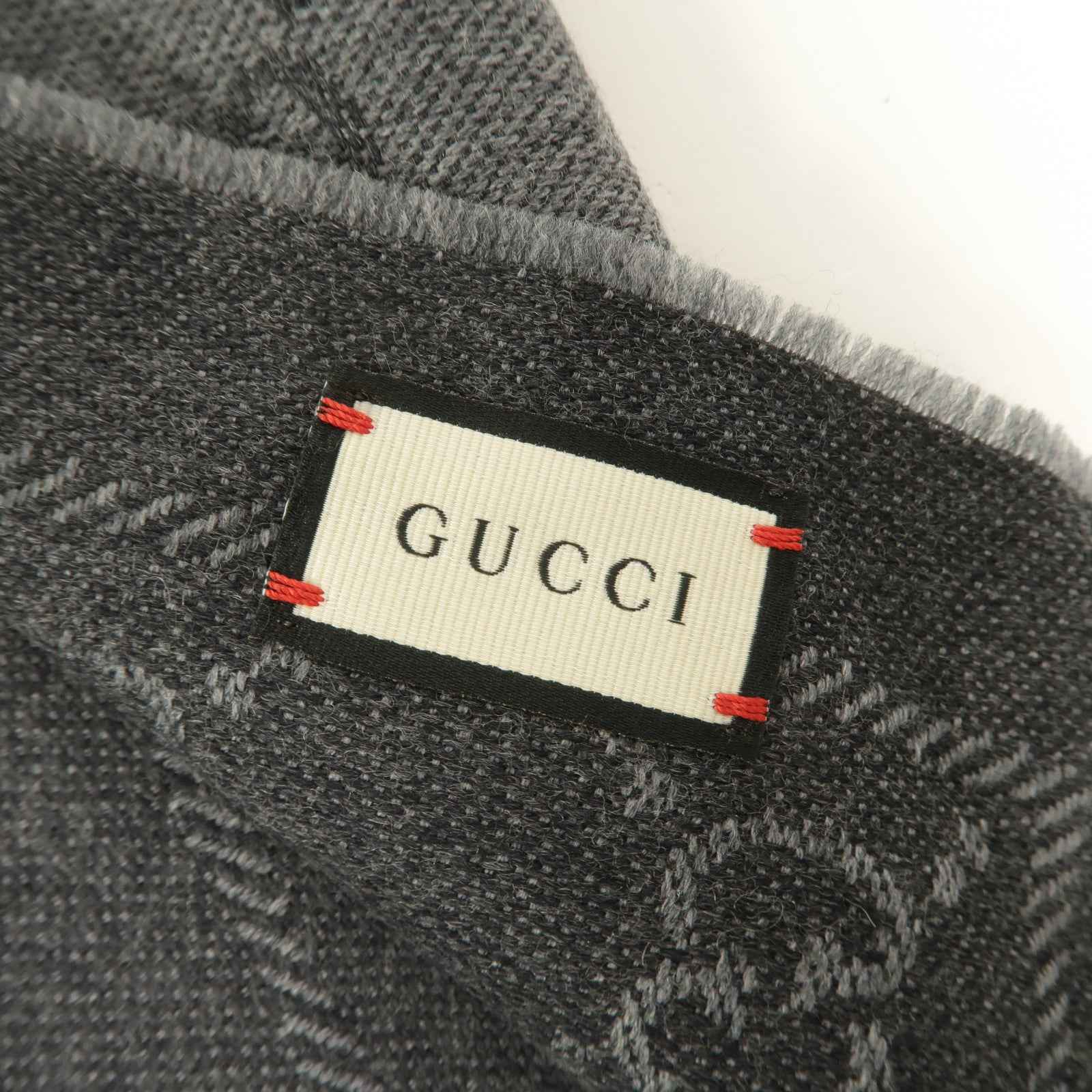 GUCCI 羊毛GG Jacquard Scarf 48X180cm圍巾