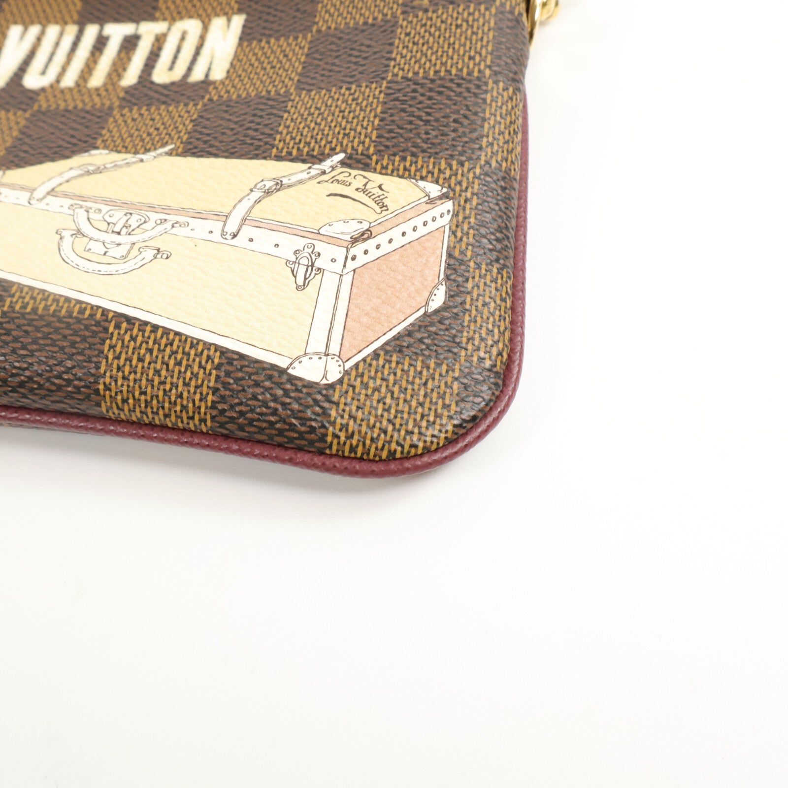 LOUIS VUITTON Damier Pochette Mila MM鏈帶手拿包