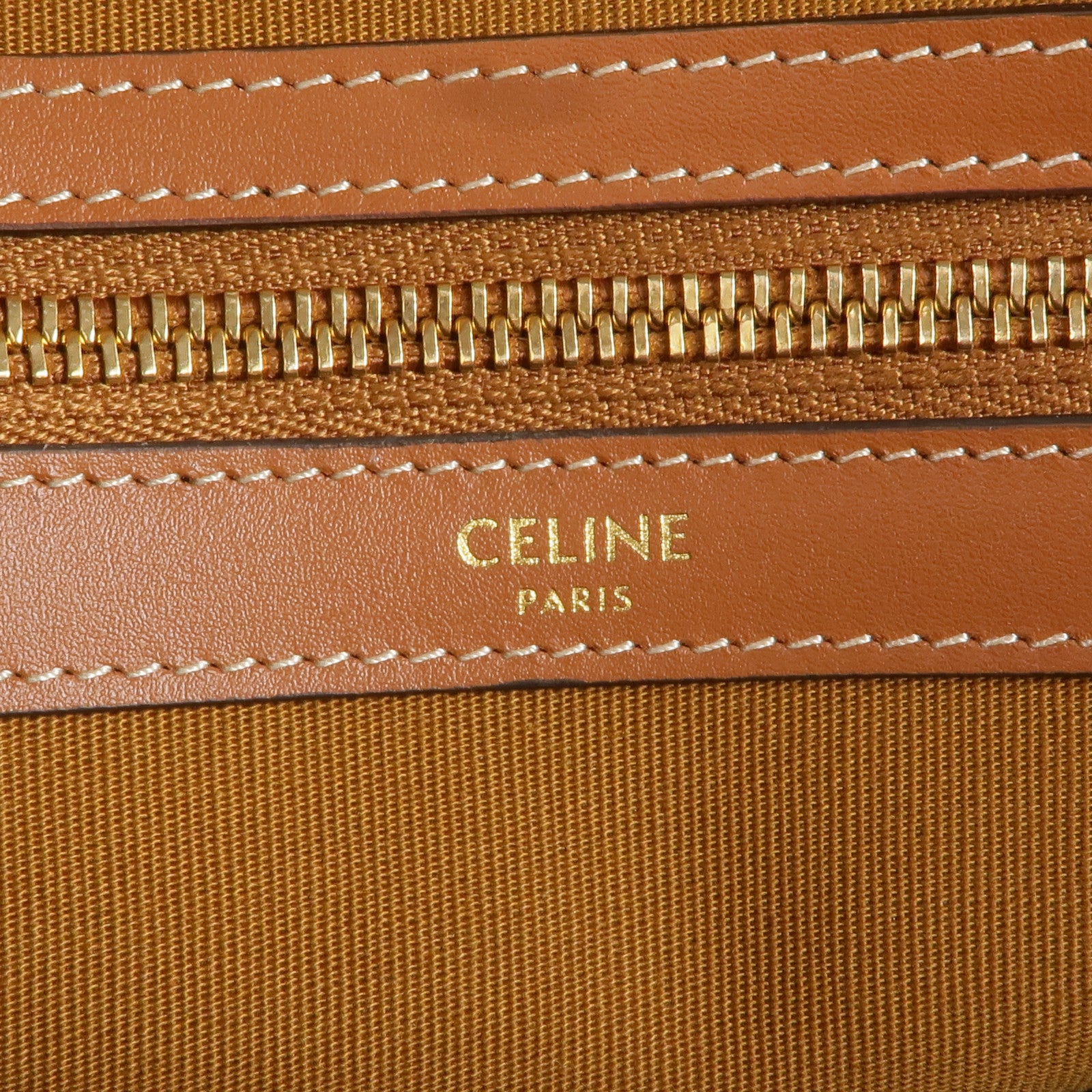 CELINE 塗層帆布Horizontal Cabas Triomphe金扣肩背袋/手挽袋