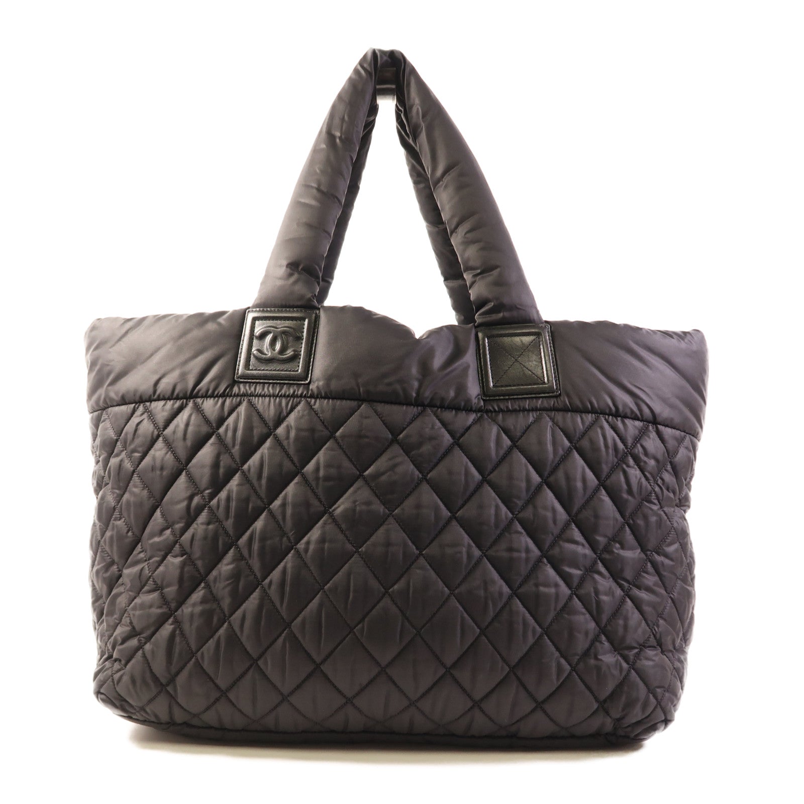 CHANEL CC SHW Coco Cocoon Tote Bag Nylon Black