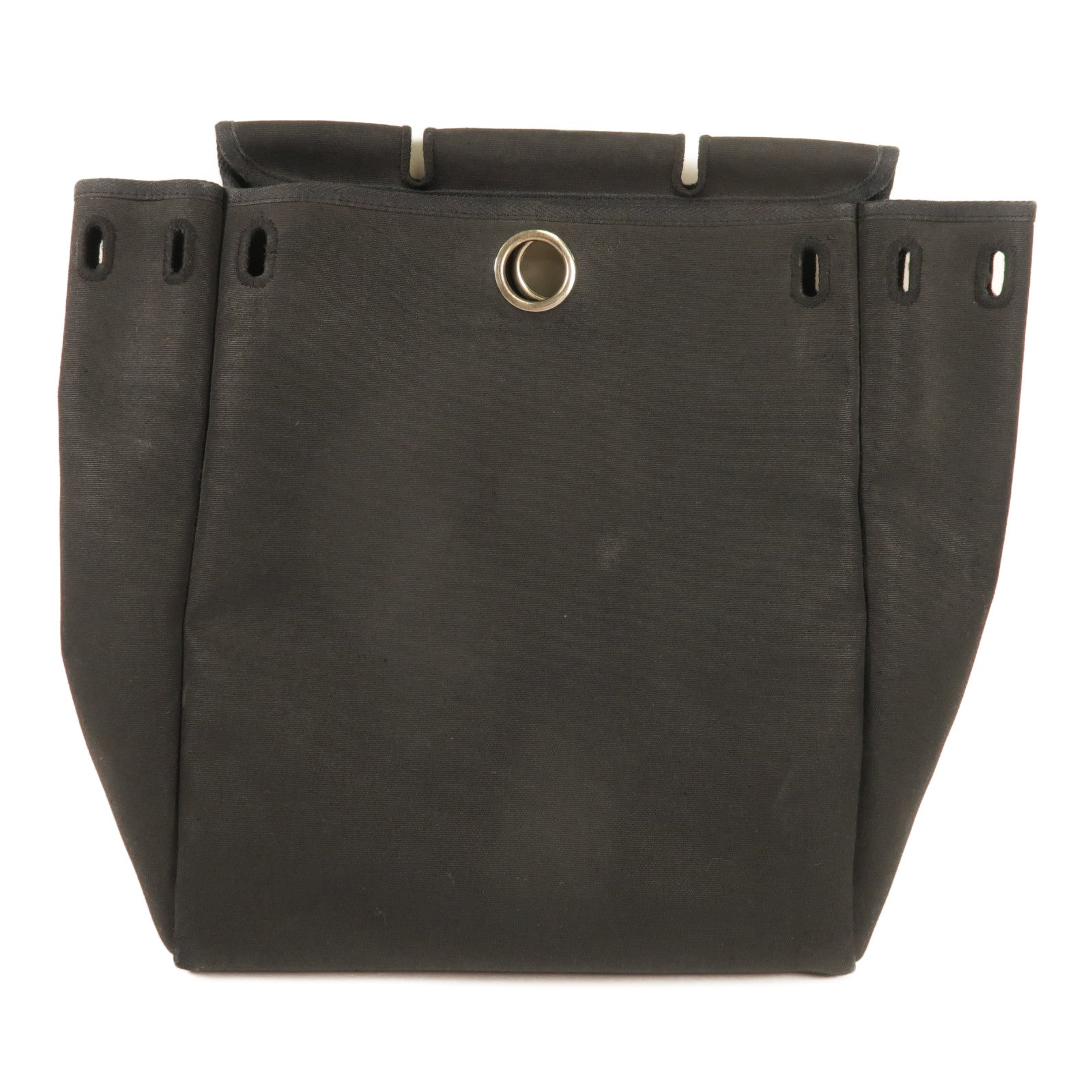 HERMES 帆布Herbag銀扣背包
